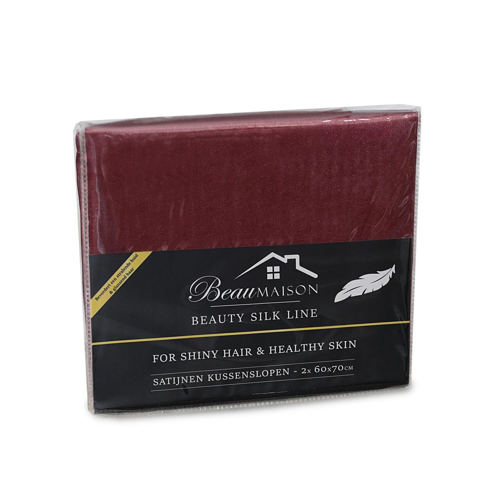 Satijnen Kussenslopen Burgundy 60 x 70 cm – 2 stuks