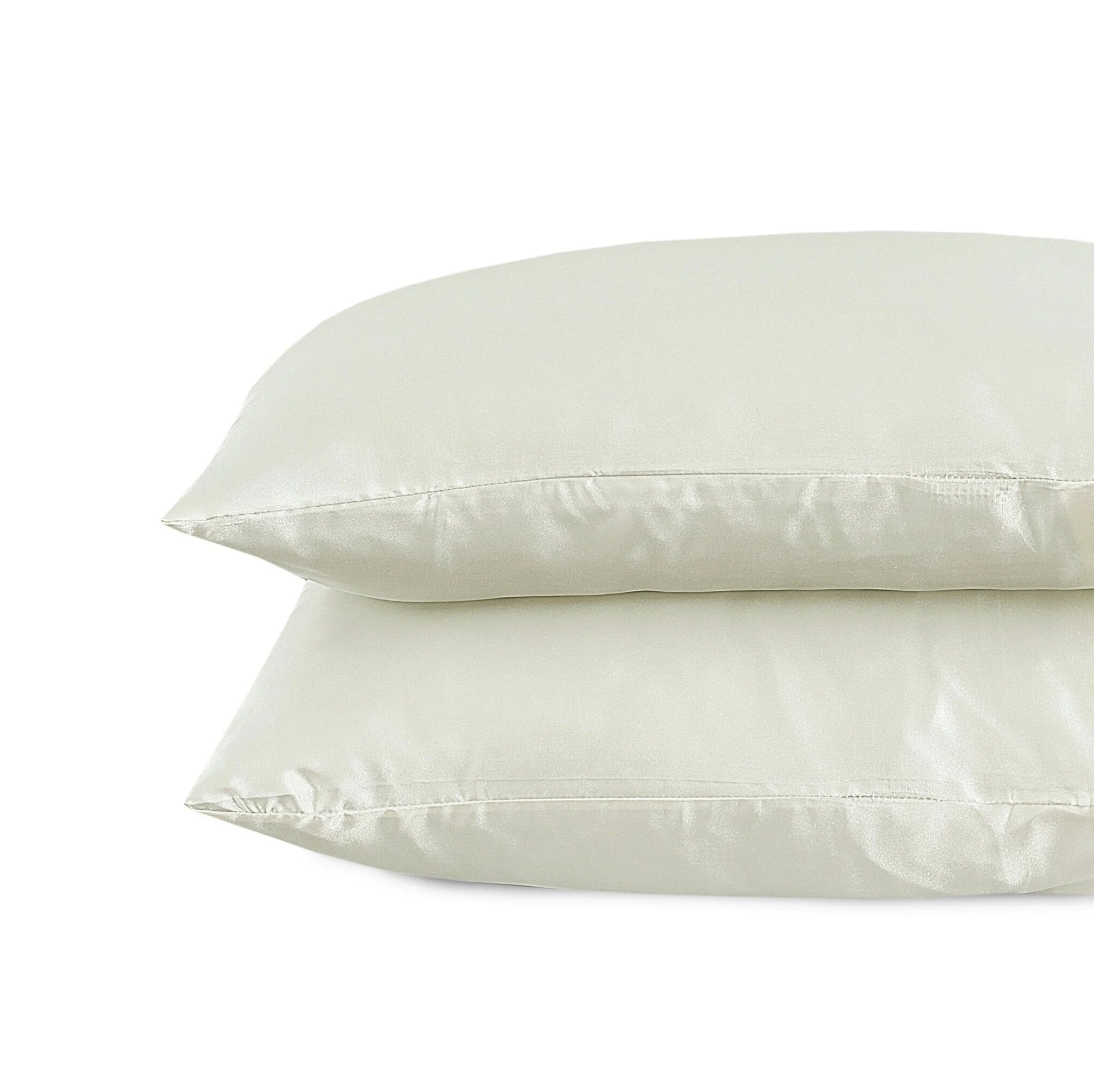 Satijnen Kussenslopen Crème 60 x 70 cm - 2 stuks