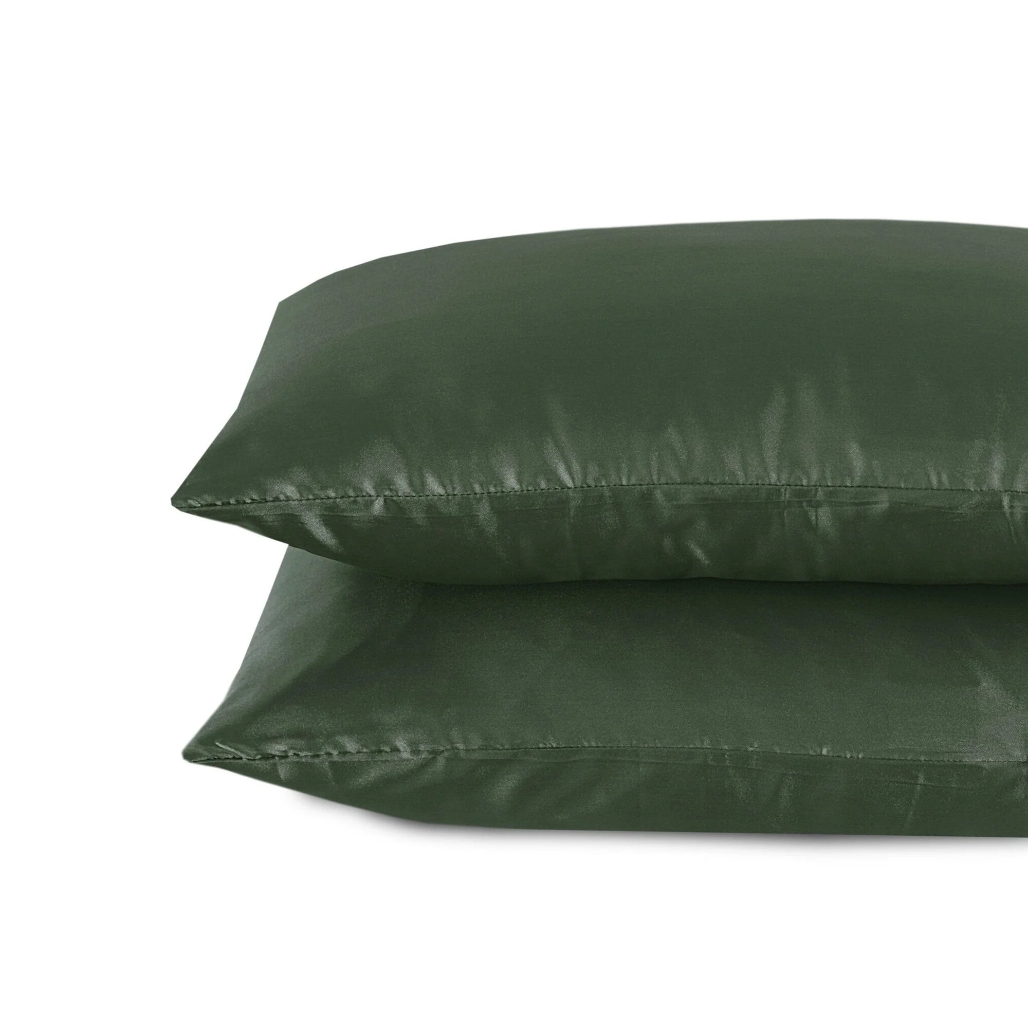 Satijnen Kussenslopen Groen 60 x 70 cm – 2 stuks