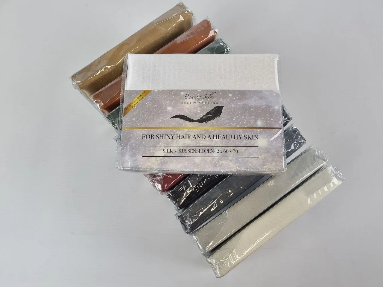 Satijnen Kussenslopen Wit – 2 Stuks | Perfect voor Haar & Huidverzorging