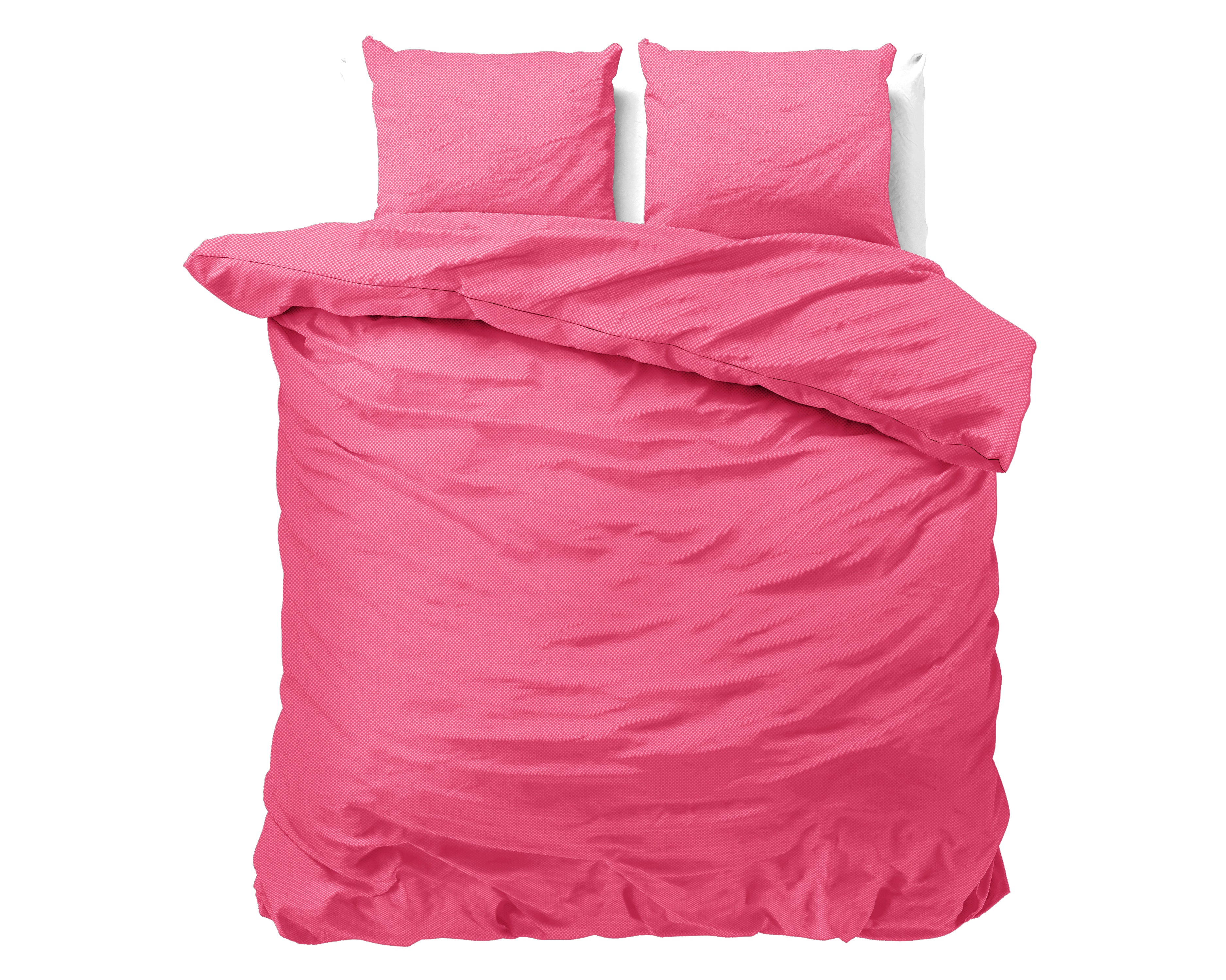 Satin Point Dekbedovertrek Roze - Uni design - Diepdruk design - Makkelijk wasbaar