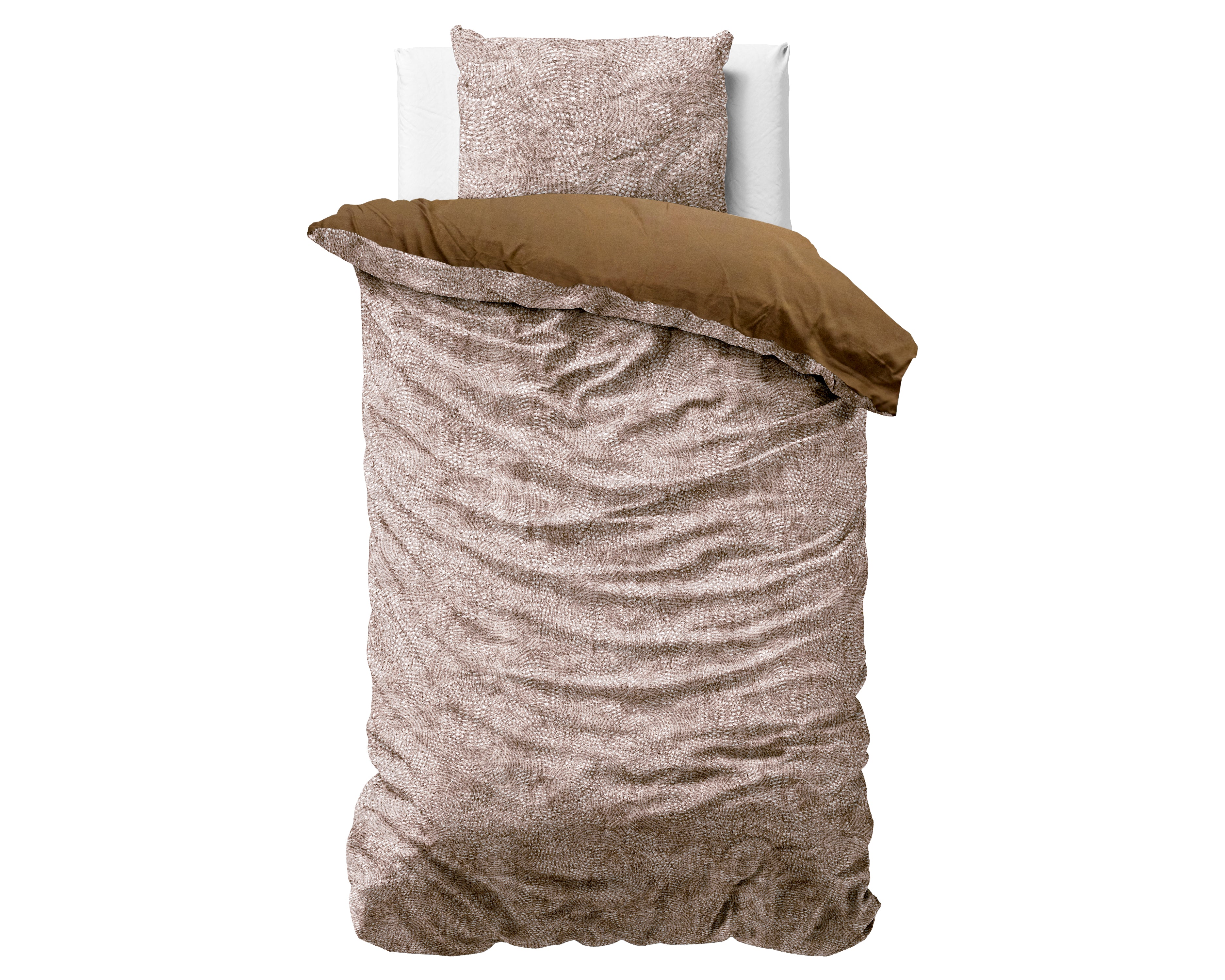 Signature Velvet Cotton Duvet Cover Aria Brown - Super soft woven - Unique Design - Luxurious feel