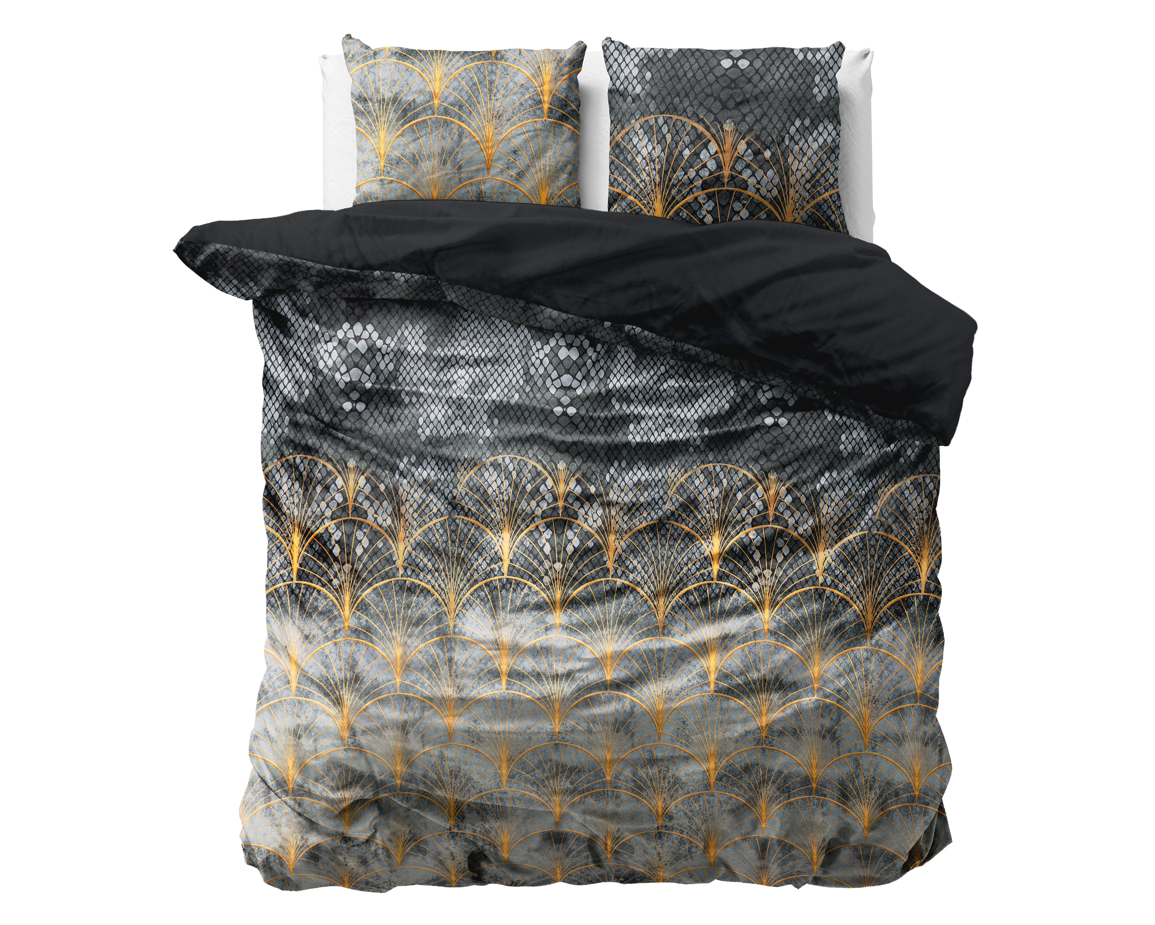 Signature Velvet Cotton Duvet Cover Mente Gray - Super soft woven - Unique Design - Luxurious feel