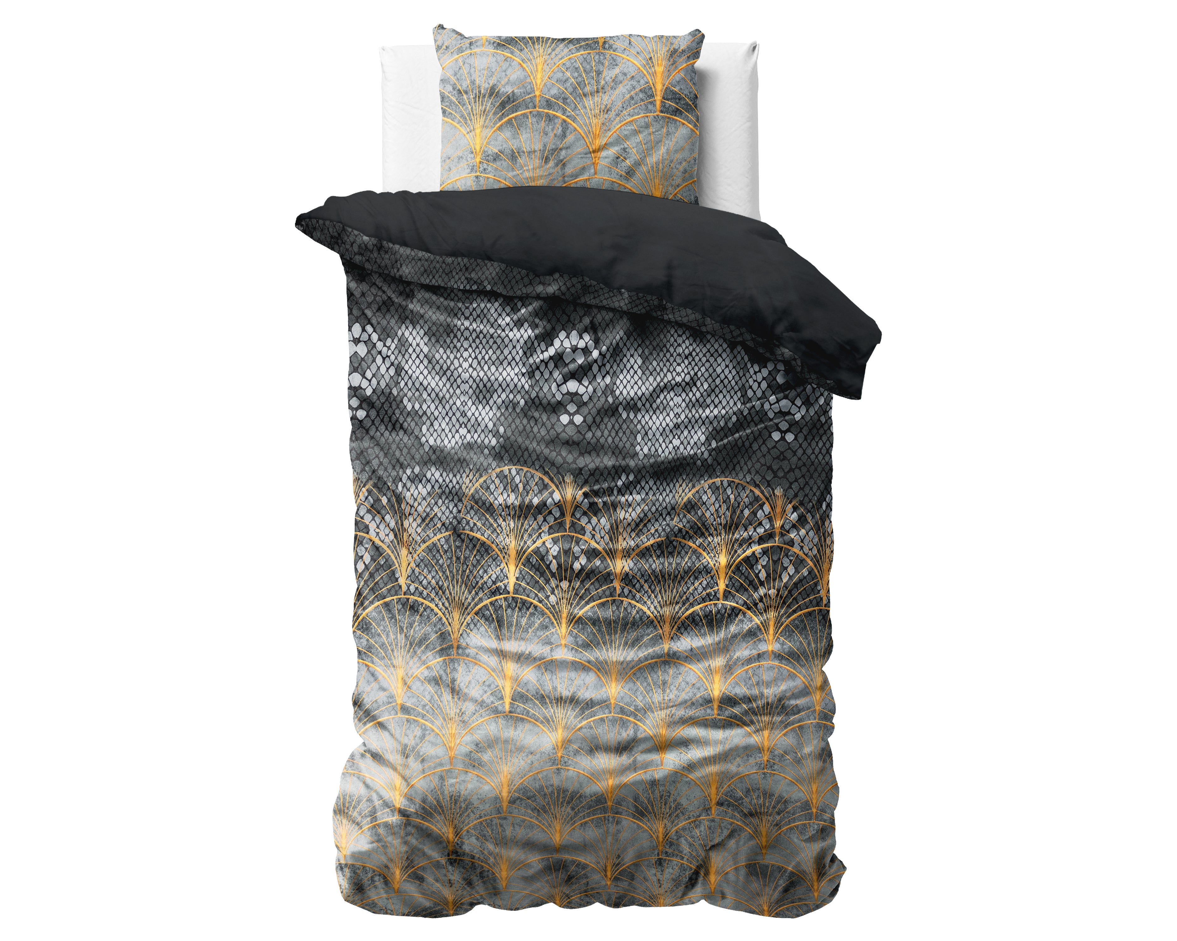Signature Velvet Cotton Duvet Cover Mente Gray - Super soft woven - Unique Design - Luxurious feel