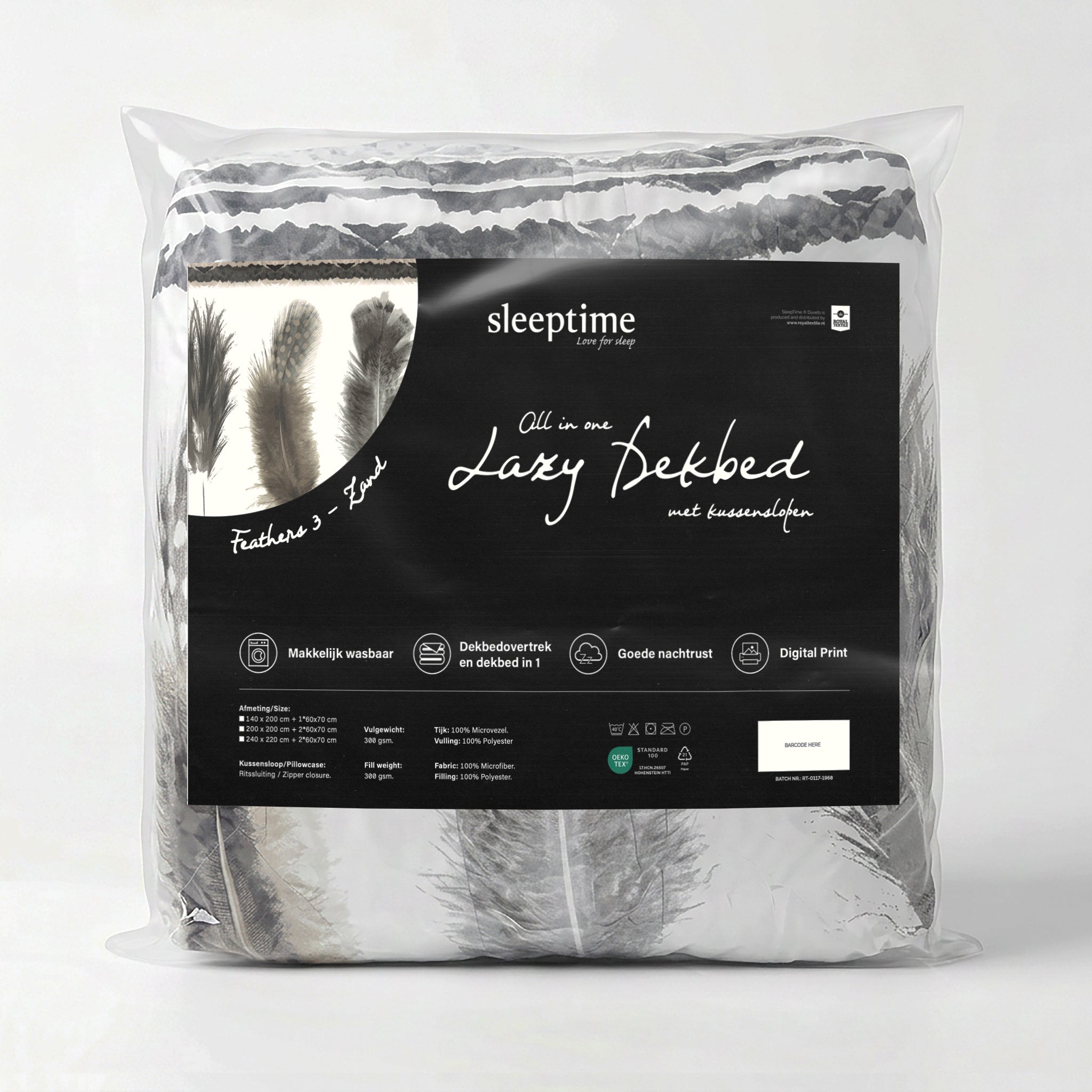 Sleeptime Dekbed - Feathers 3 Zand - Voor het hele jaar + Kussenslopen