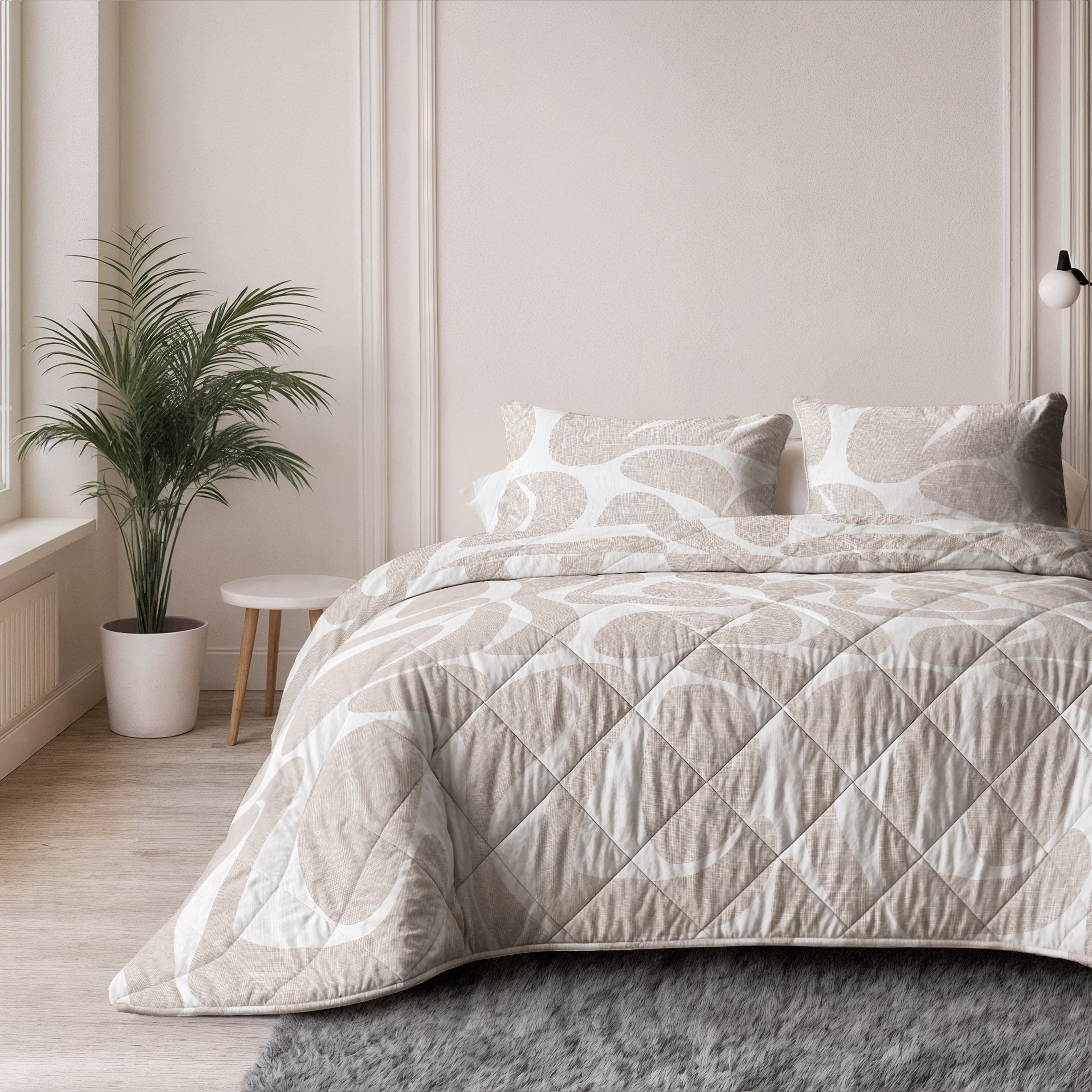 Sleeptime Dekbed - Kello Taupe - Voor het hele jaar + Kussenslopen