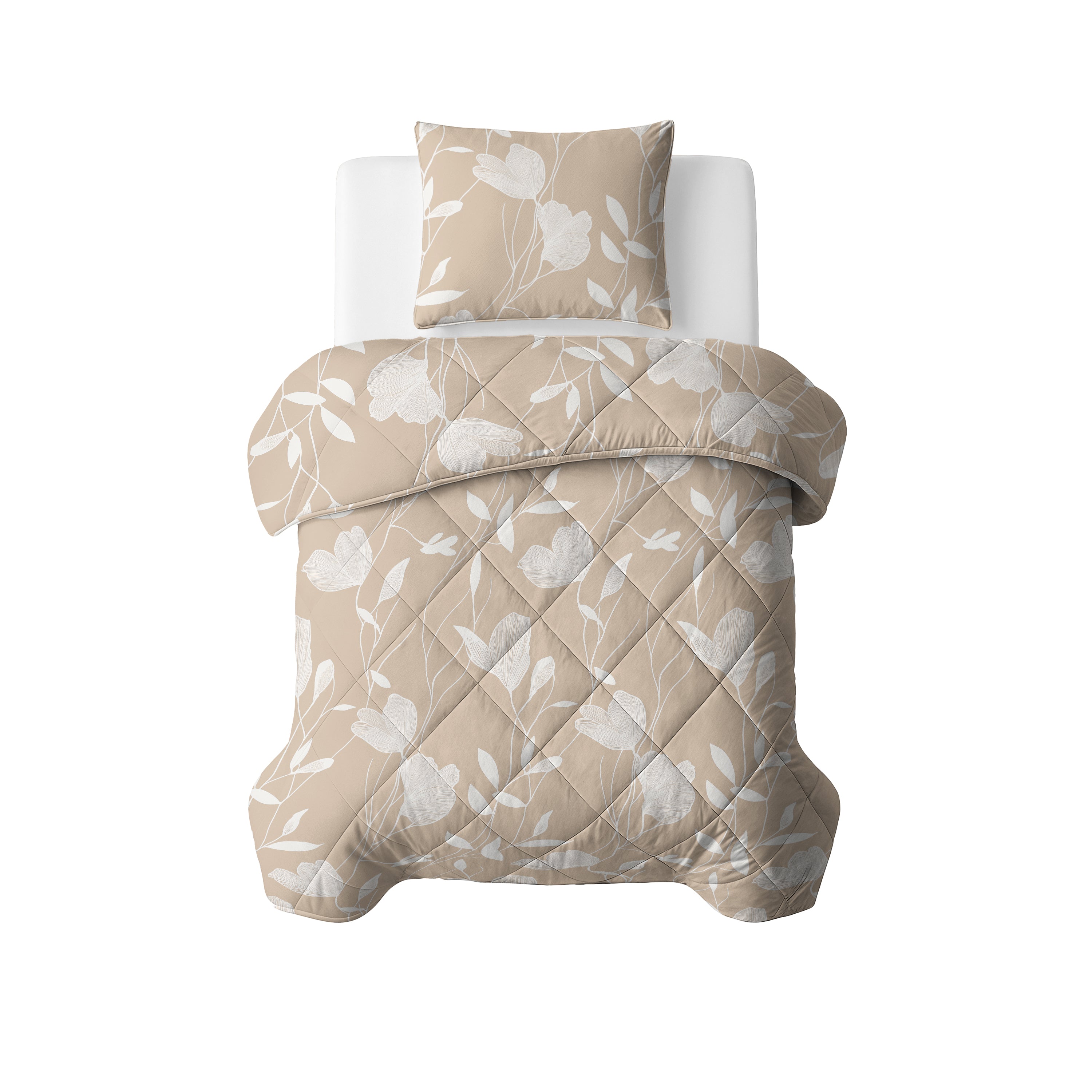 Sleeptime Katoenen Dekbed - Fallon Zand/Oranje - Voor het hele jaar