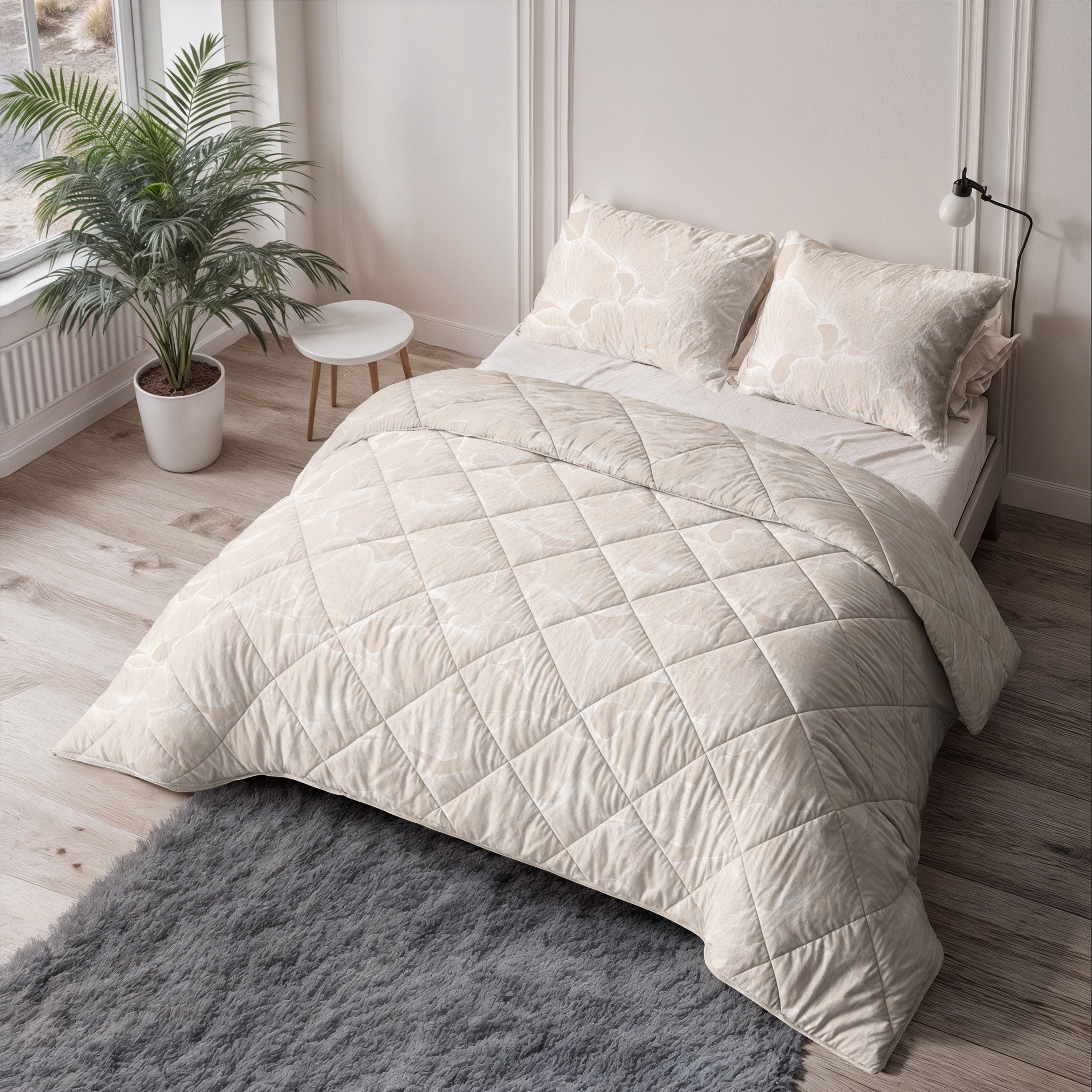 Sleeptime Katoenen Dekbed - Zeke Beige - Voor het hele jaar