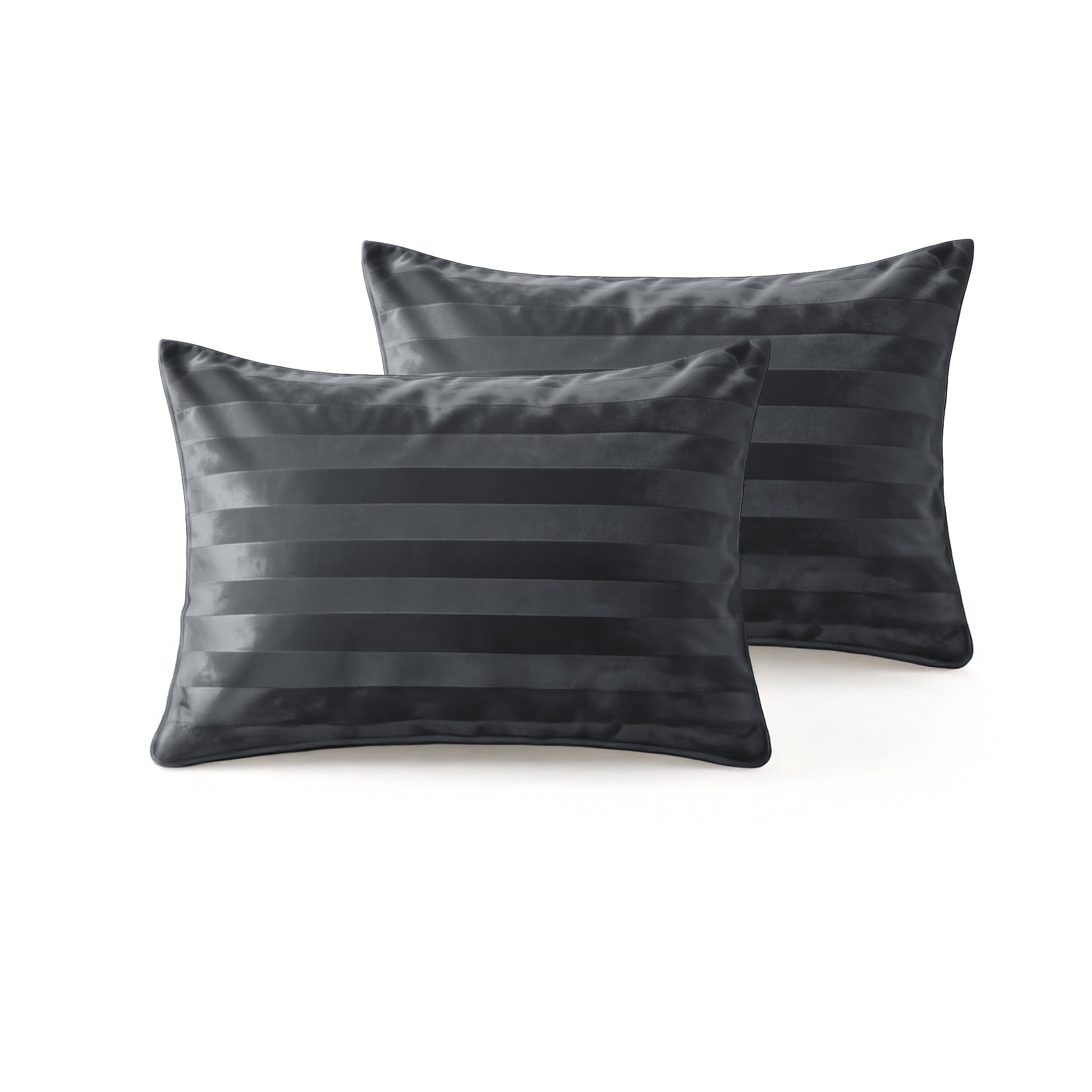 Sleeptime Kussenslopen - Hotel Velvet - 2pack - Antraciet - 60x70 cm