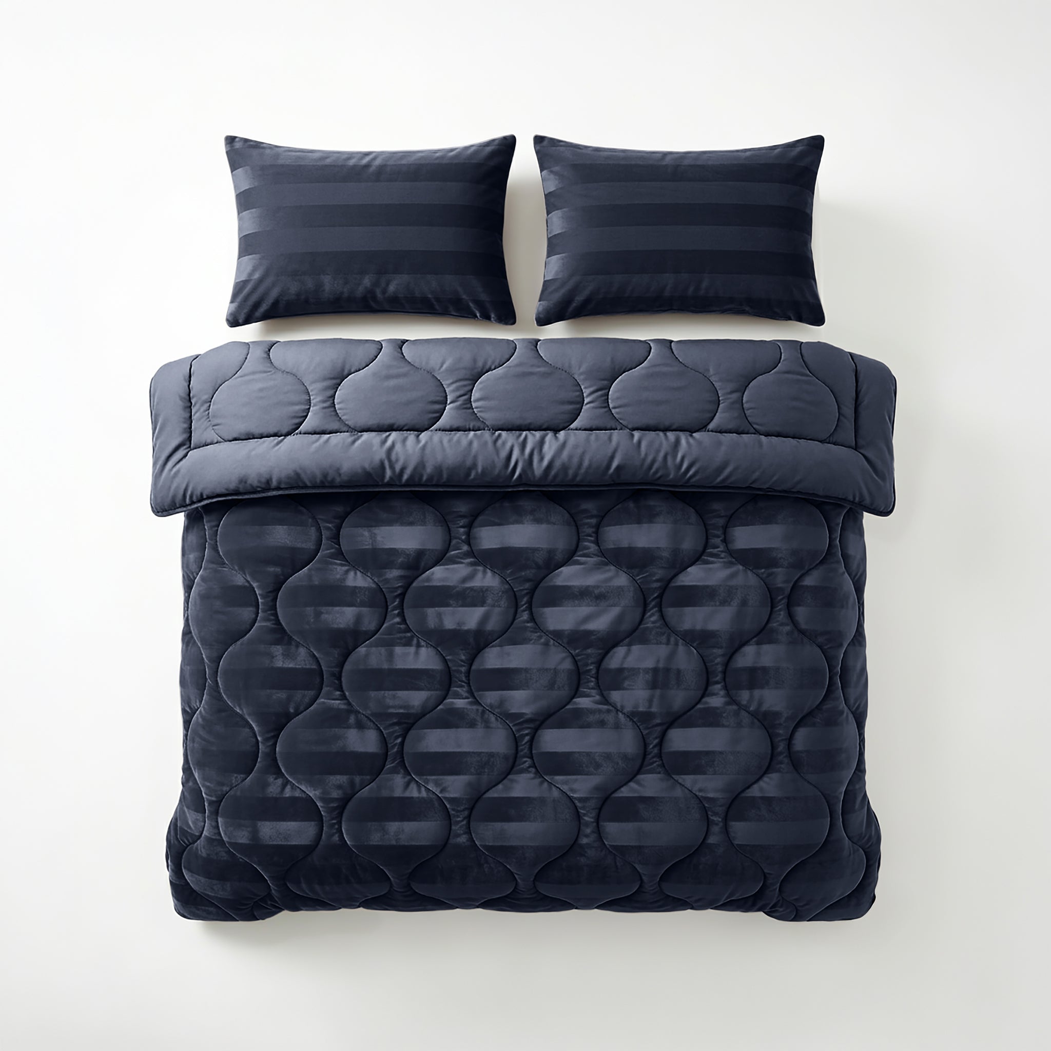 Sleeptime Lazy Dekbed - Hotel Velvet - Navy Blauw - Voor het hele jaar