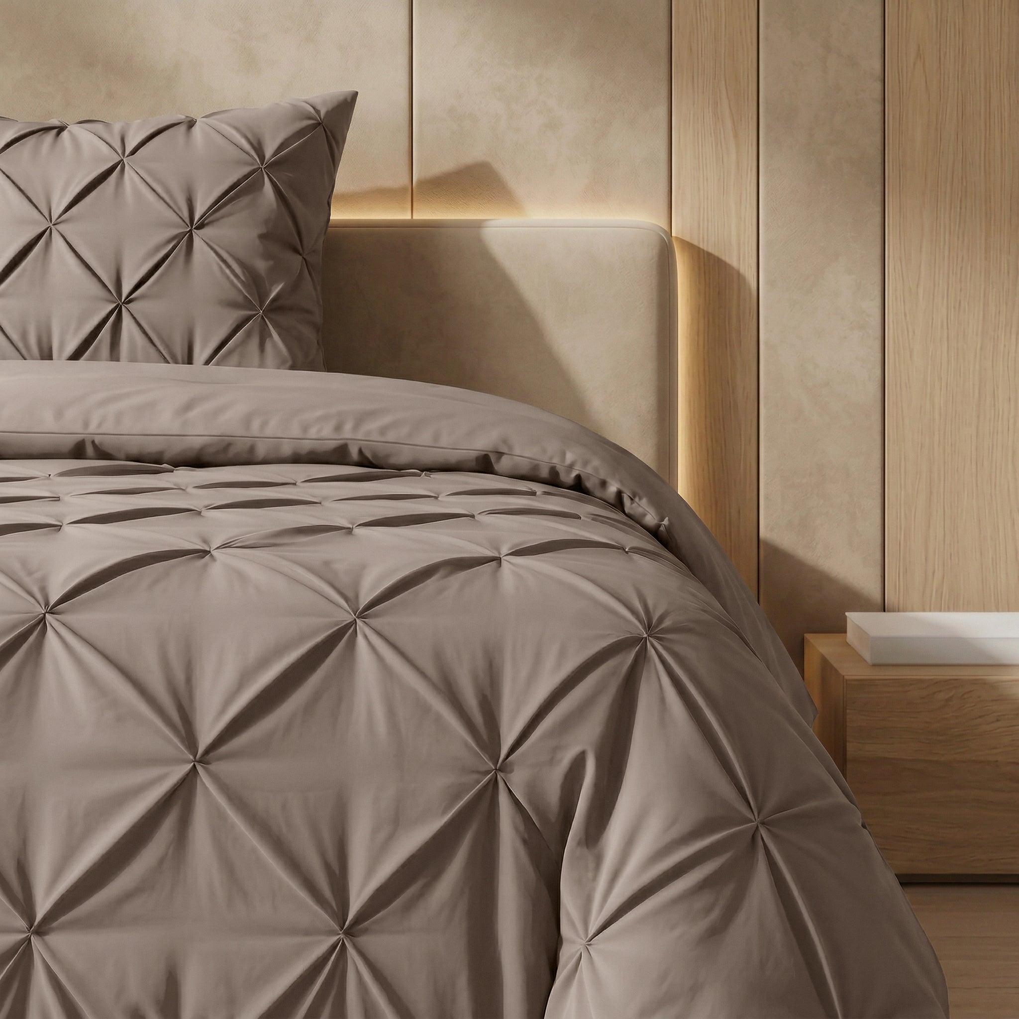 Sleeptime Lazy Dekbed - Pintuck - Taupe - Voor het hele jaar