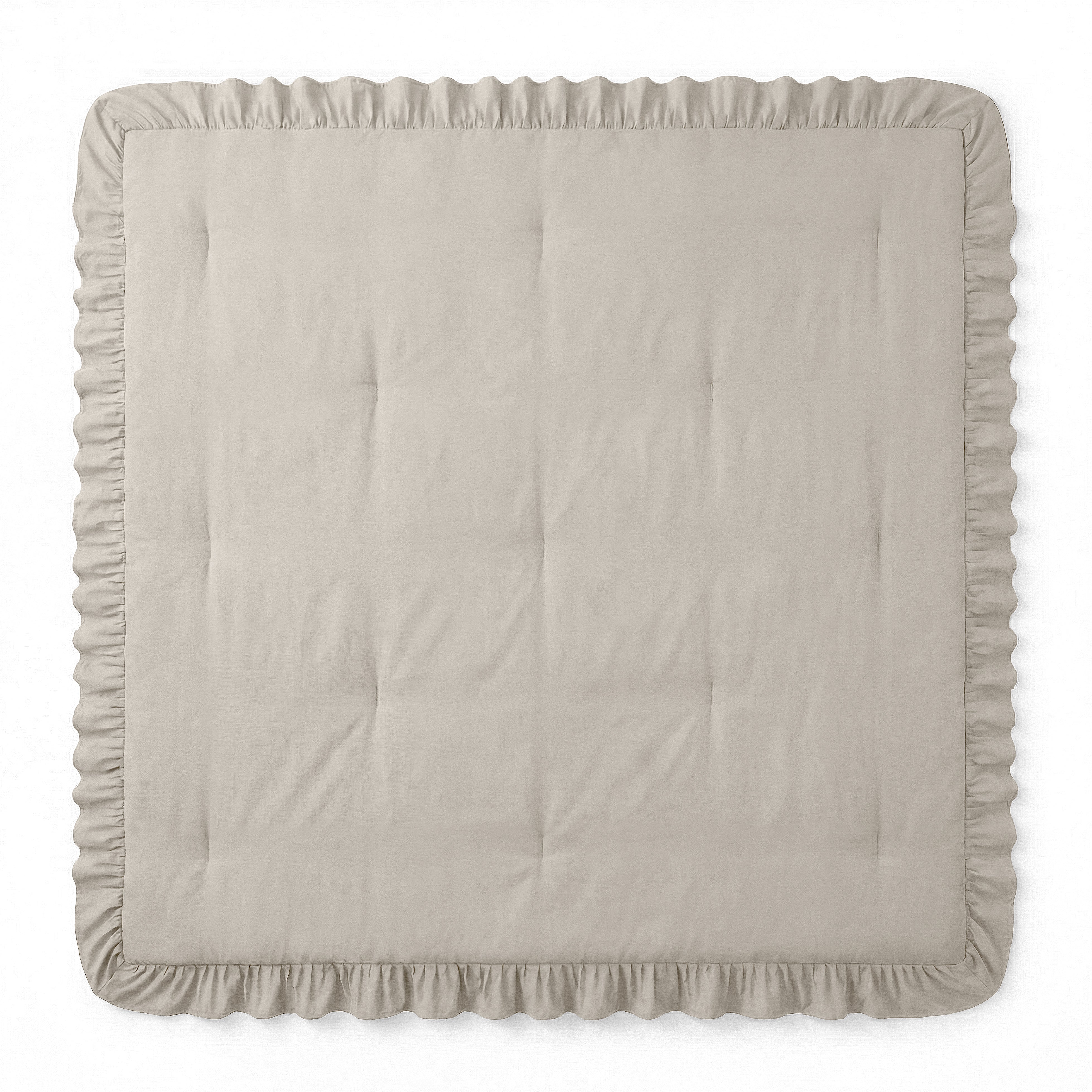 Sleeptime Lazy Dekbed - Ruffles - Taupe/Grijs - Voor het hele jaar