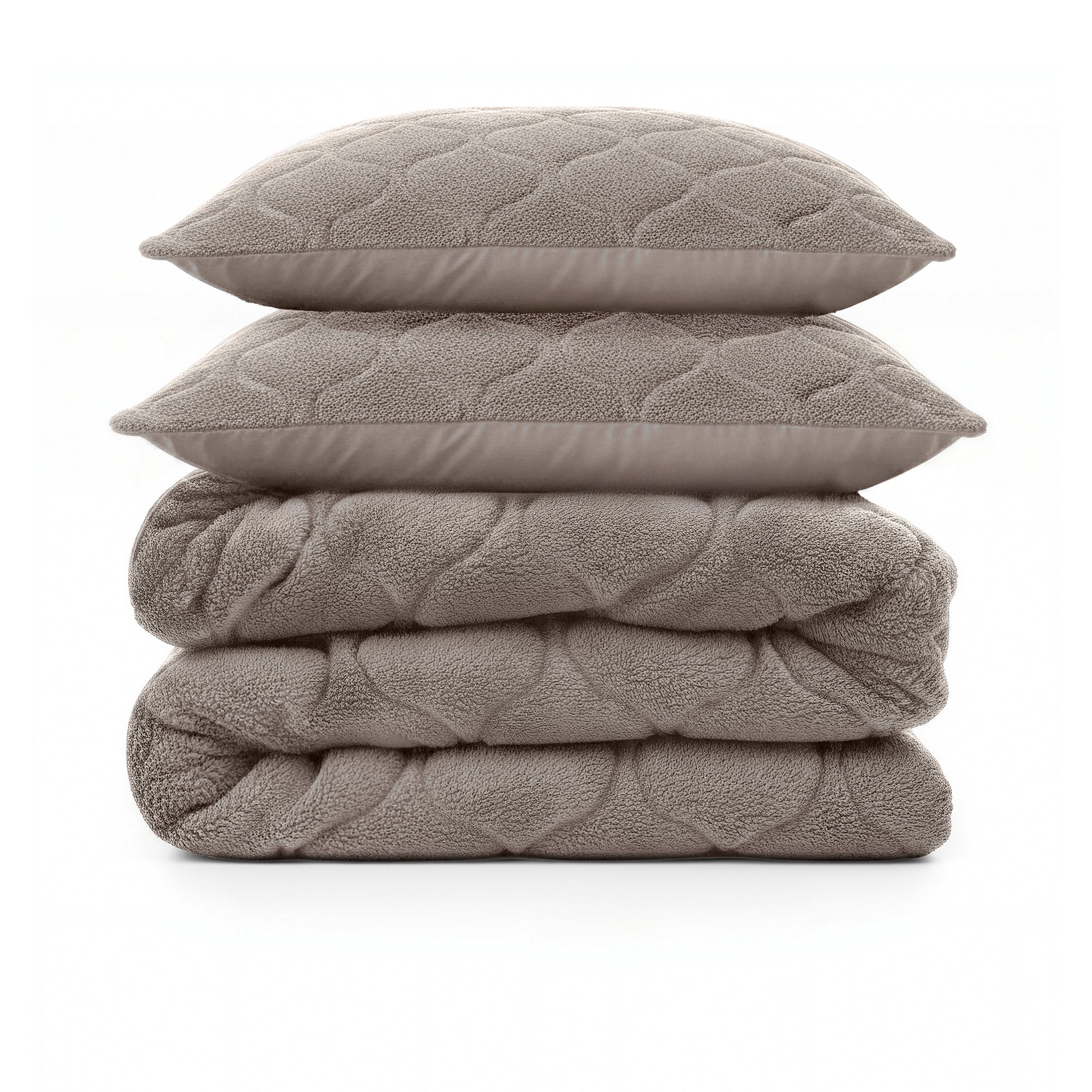 Sleeptime Lazy Dekbed Teddy Taupe/Grijs - Voor het hele jaar + Slopen