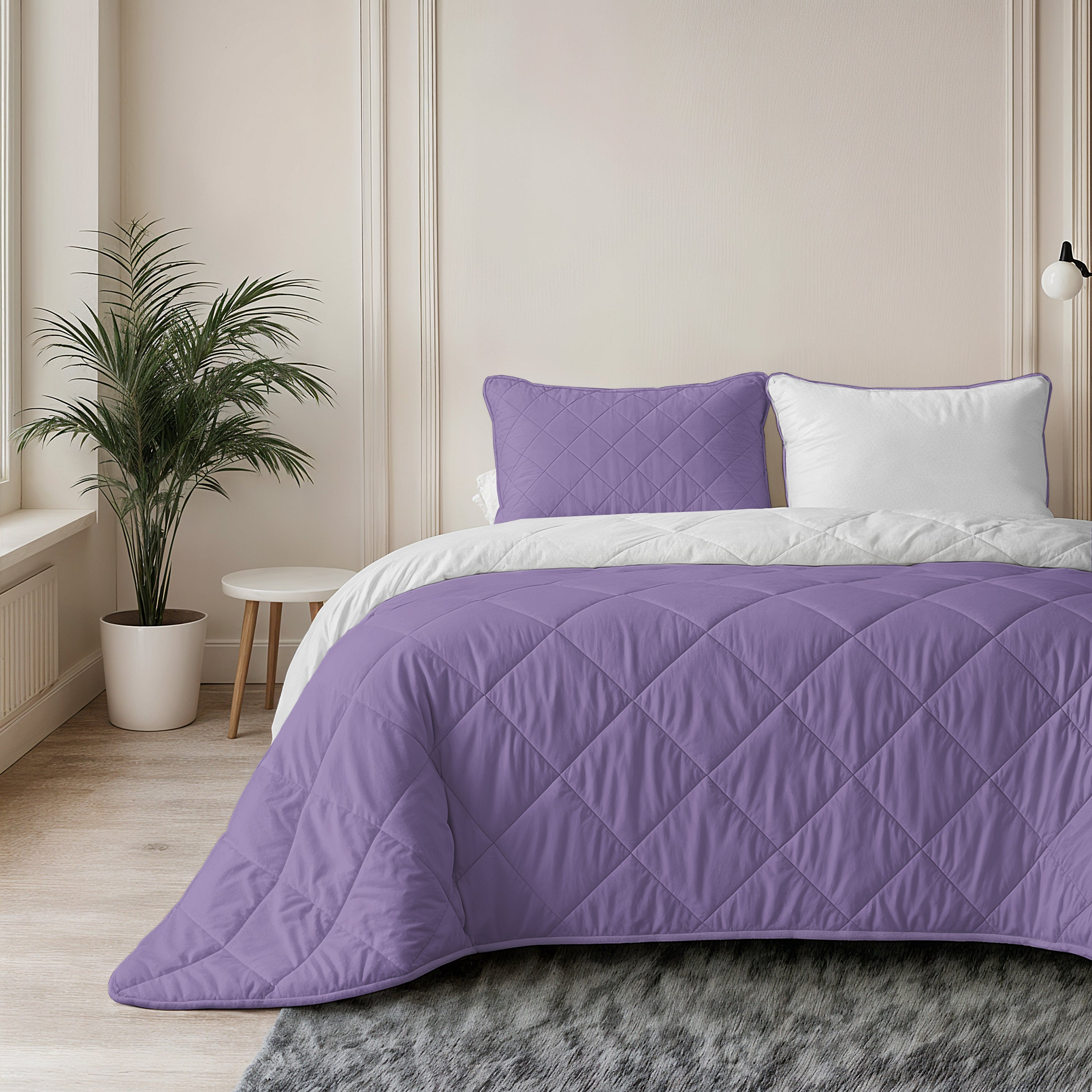 Sleeptime Lazy Uni Dekbed - Beige - Lavendel - Met Kussenslopen