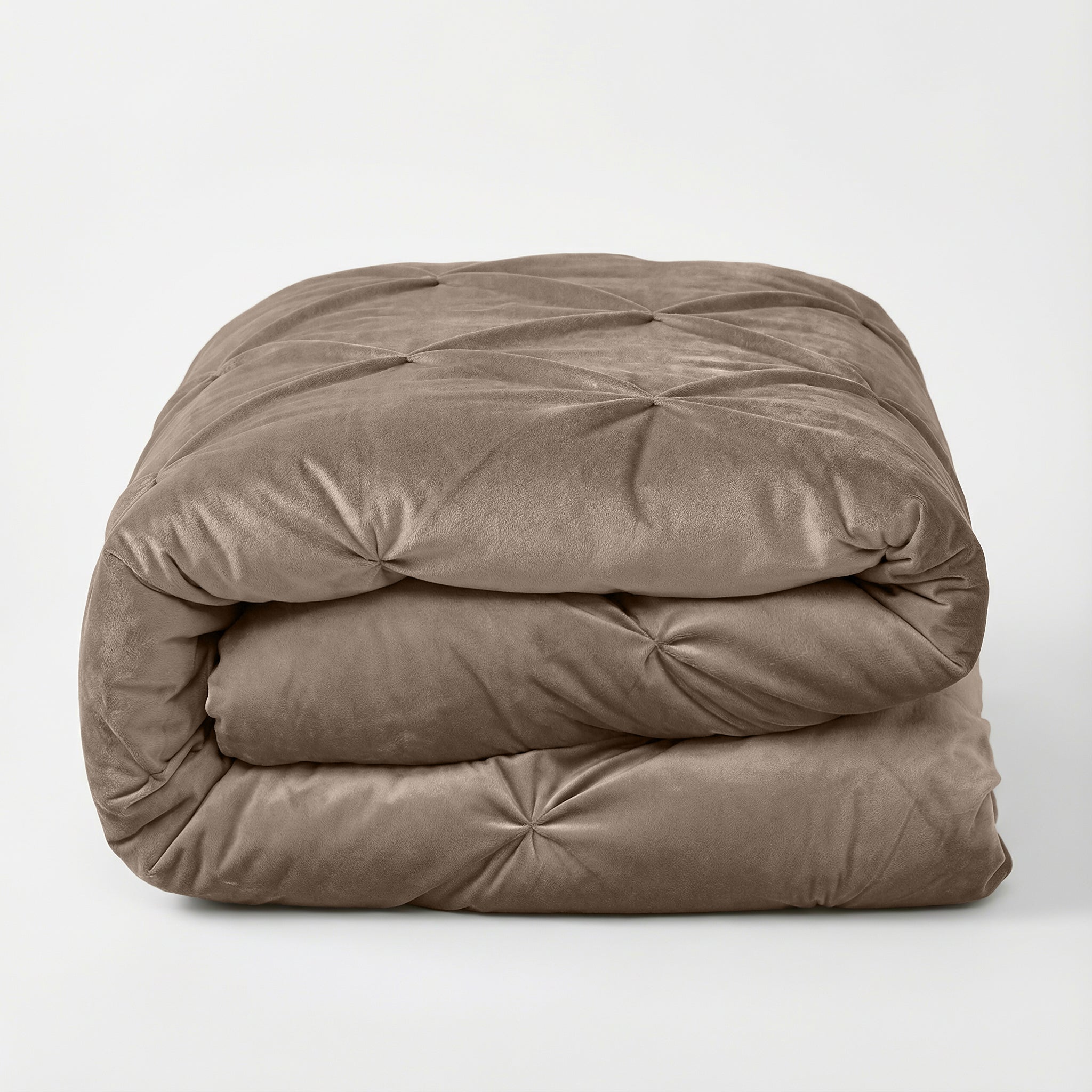 Sleeptime Lazy Velvet Pintuck Dekbed - Taupe - Voor het hele jaar
