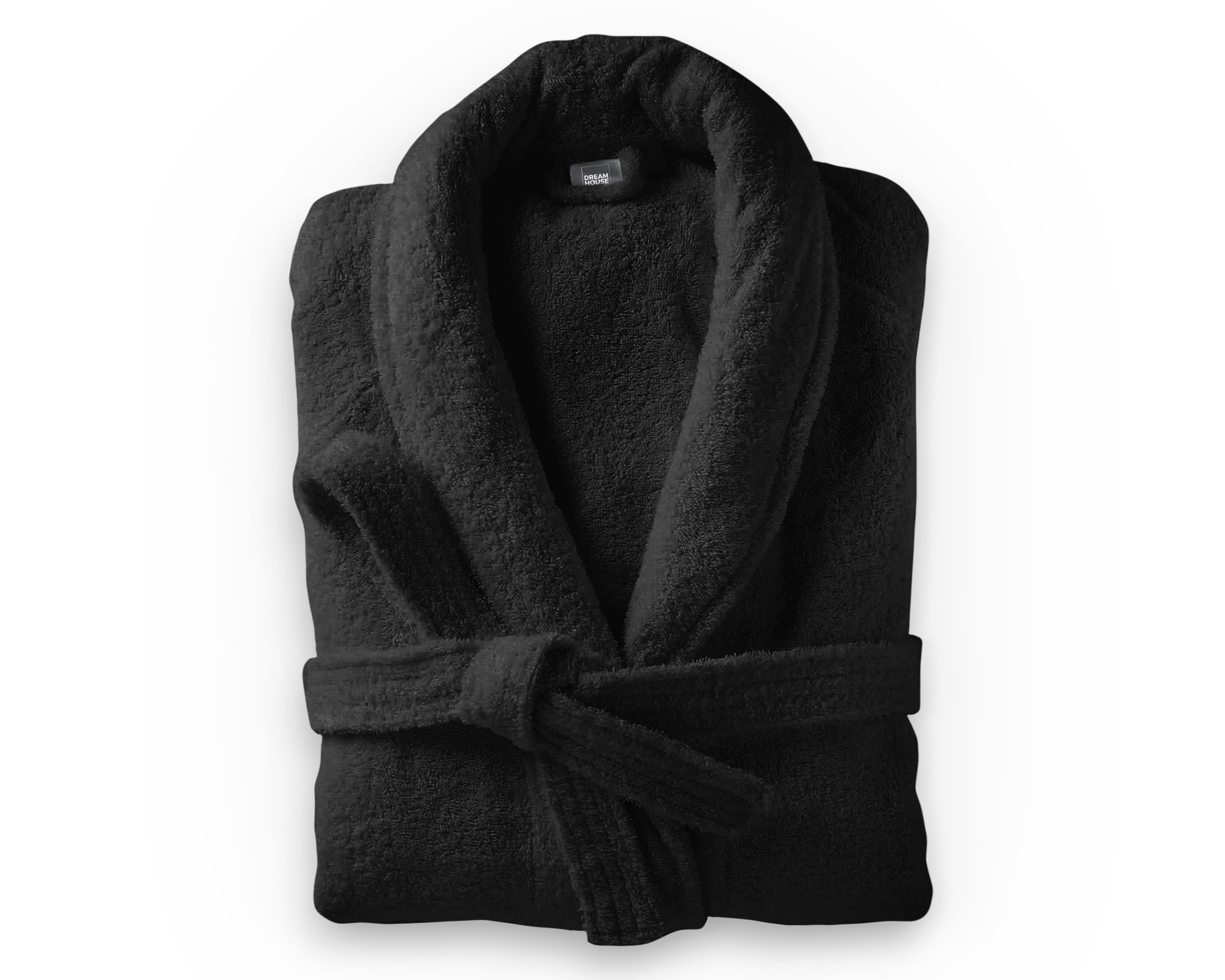 Soft Terry Bathrobe Black - Perfect fit - Absorbs moisture - Available in 2 sizes