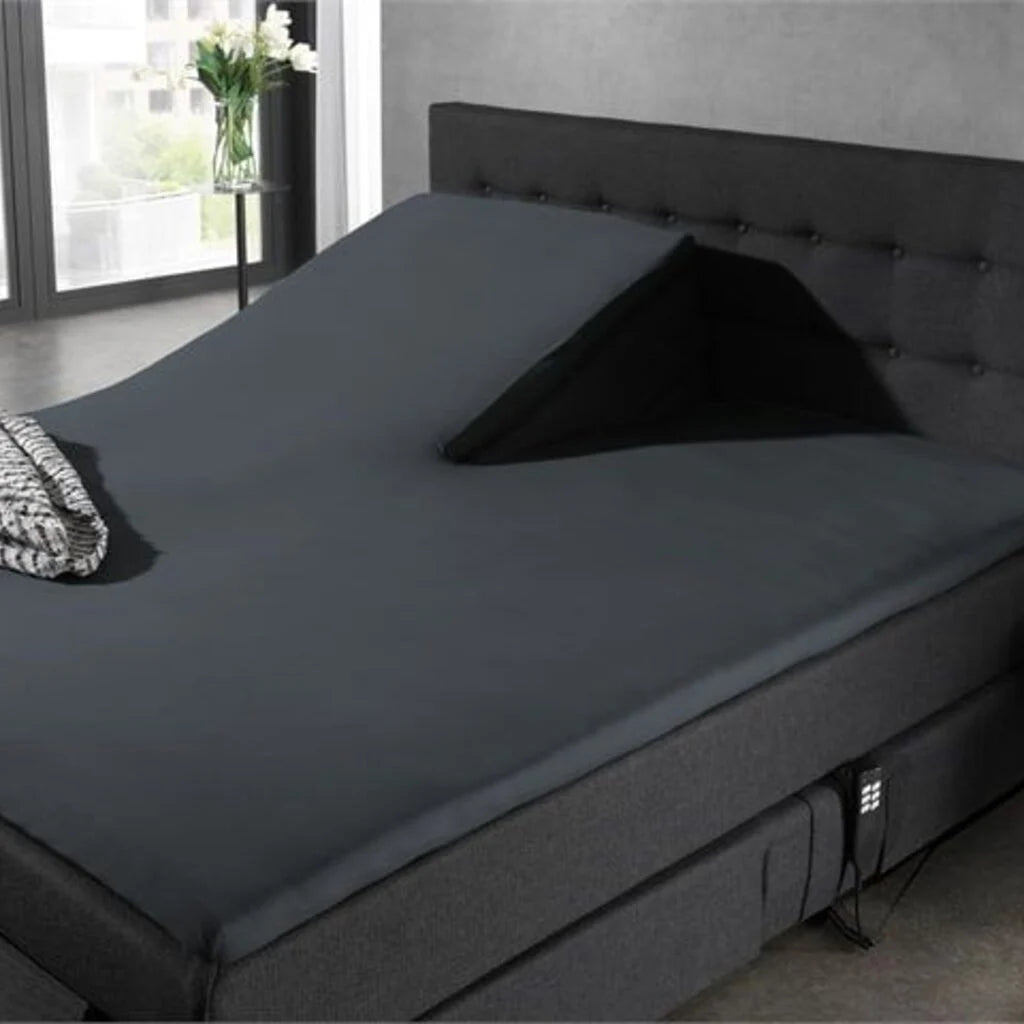 Split Topper Fitted Sheet Anthracite - 100% Cotton Jersey | Perfect for Electric Box Springs