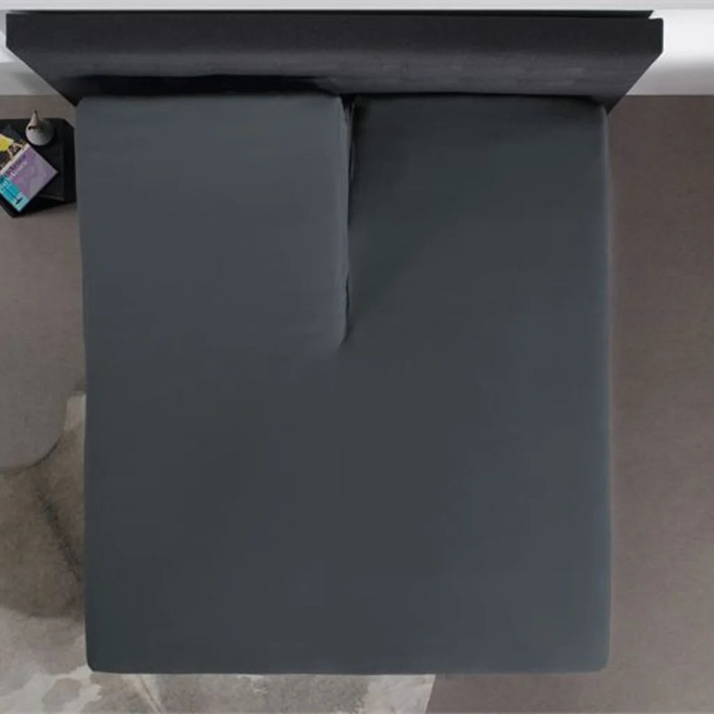 Split Topper Fitted Sheet Anthracite - 100% Cotton Jersey | Perfect for Electric Box Springs