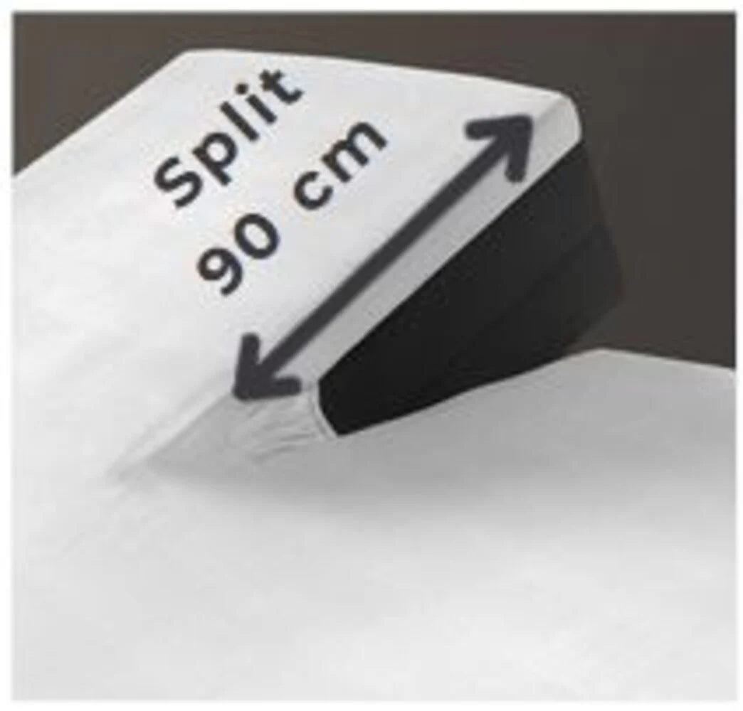 Split Topper Fitted Sheet Black Jersey – 100% Cotton, Perfect for Adjustable Box Springs