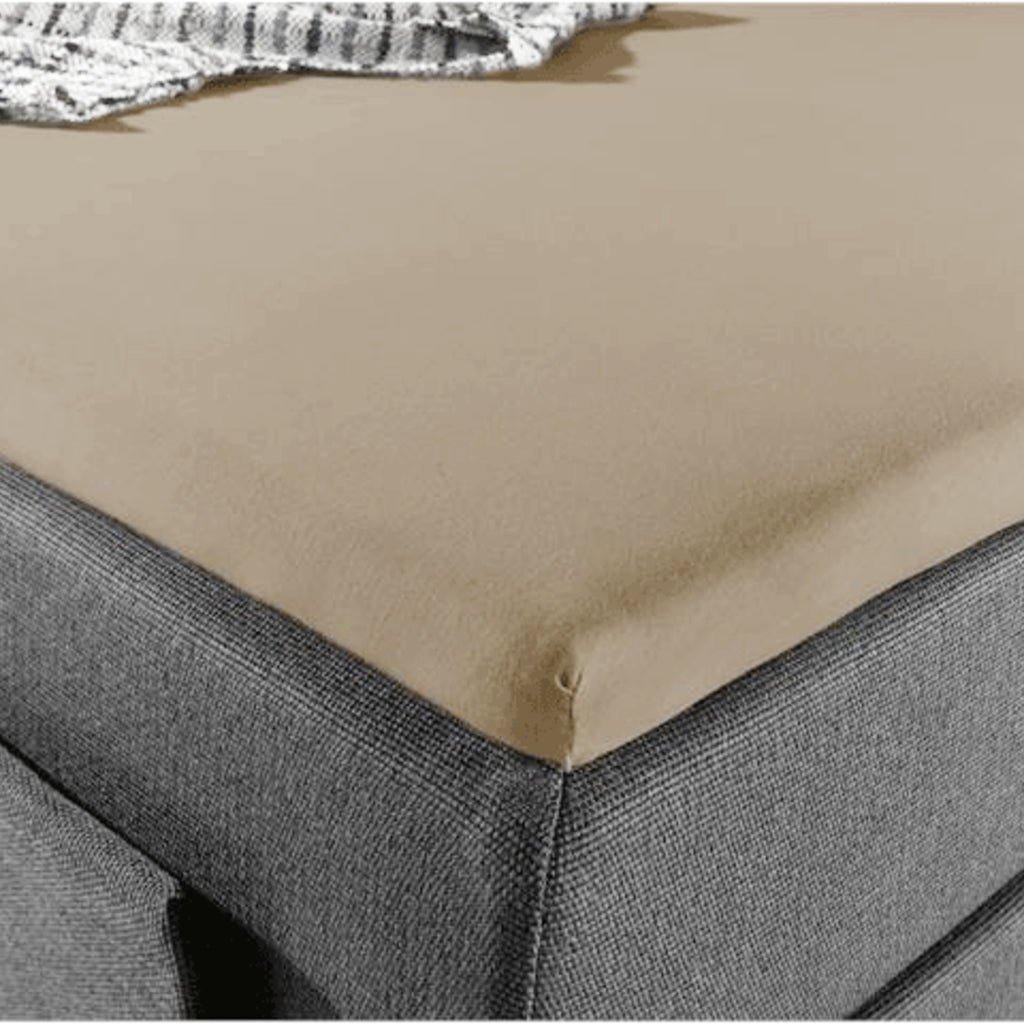 Split Topper Jersey Hoeslaken Taupe | 100% Katoen | Perfect voor Elektrische Boxsprings