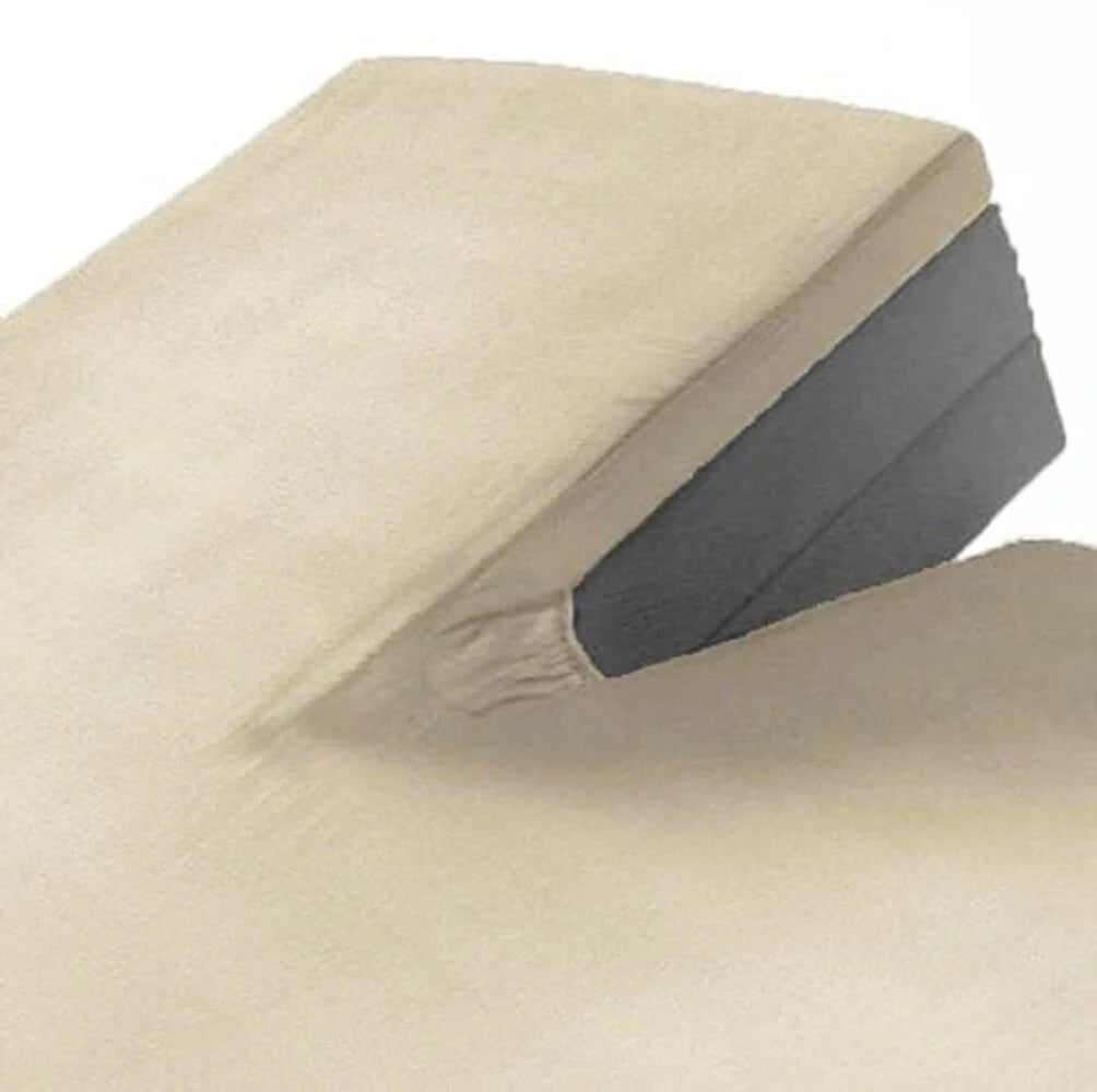 Split Topper Jersey Fitted Sheet Sand | 100% Cotton for Electric Box Spring | Iron-Free & Wrinkle-Resistant