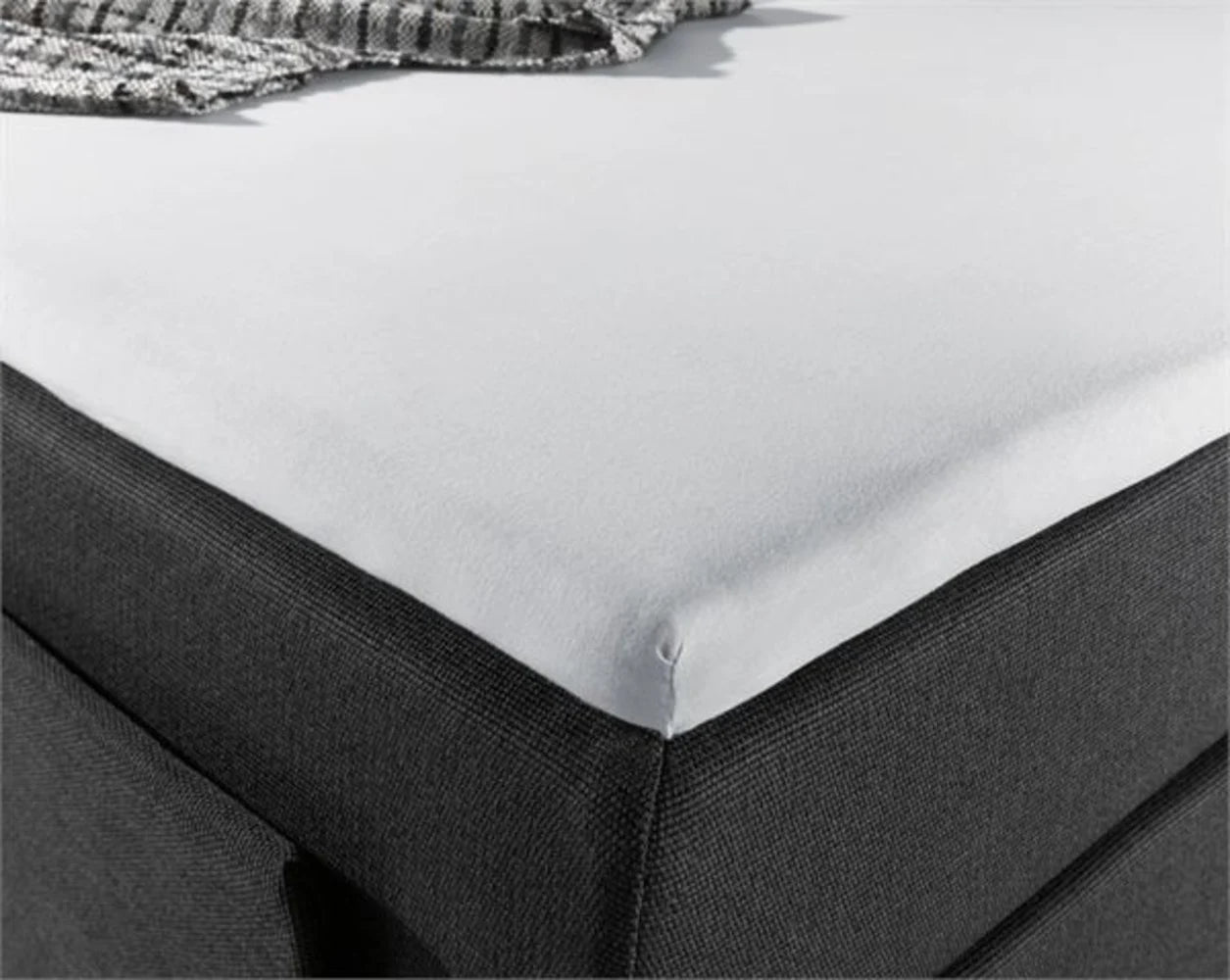 Split Topper Fitted Sheet White Jersey – 100% Cotton for Electric Box Springs | Iron-Free & Quick-Drying