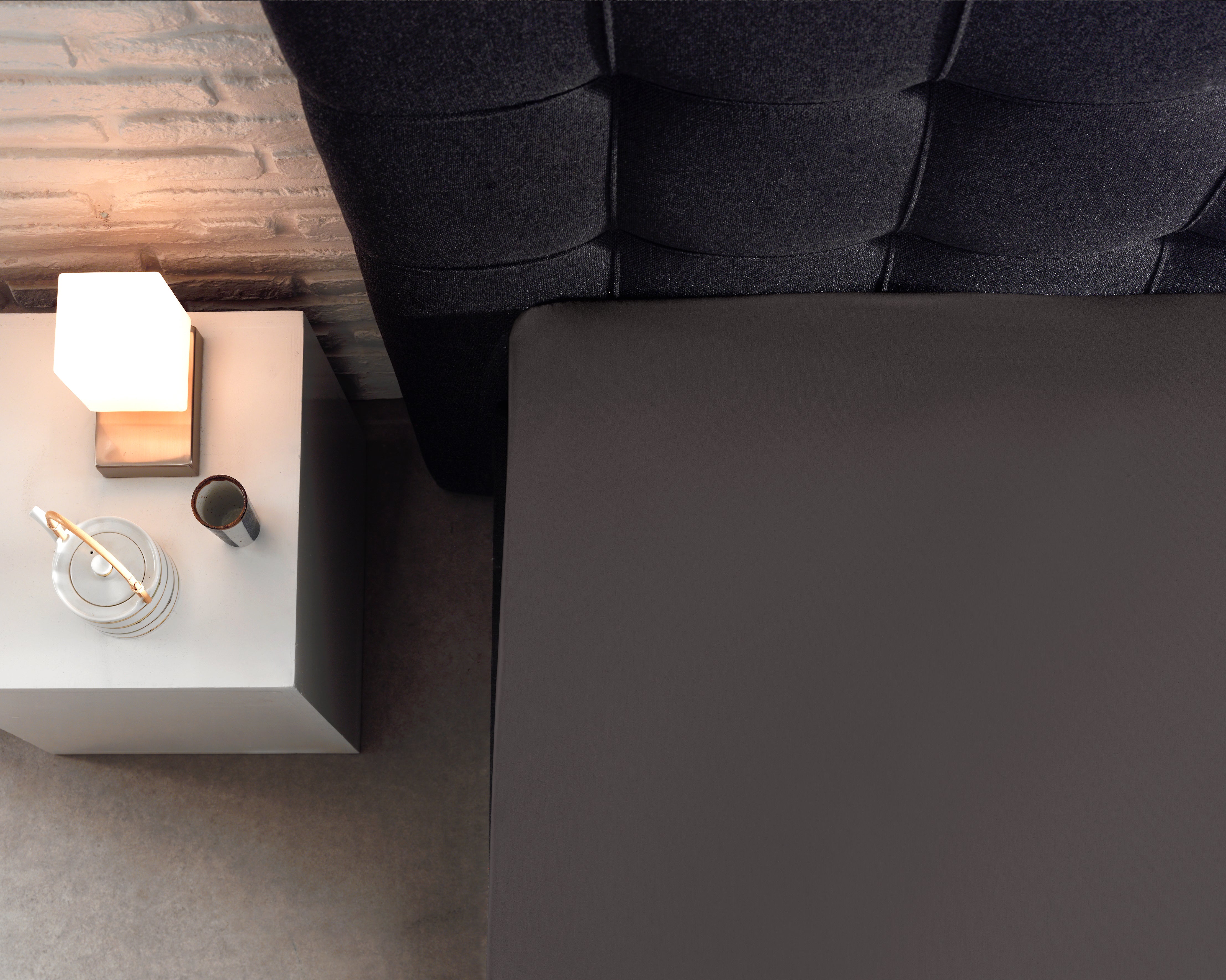 Split Topper Cotton Fitted Sheet Anthracite - Wonderfully Soft - Suitable for Box Springs and Mattresses - High-quality smooth cotton