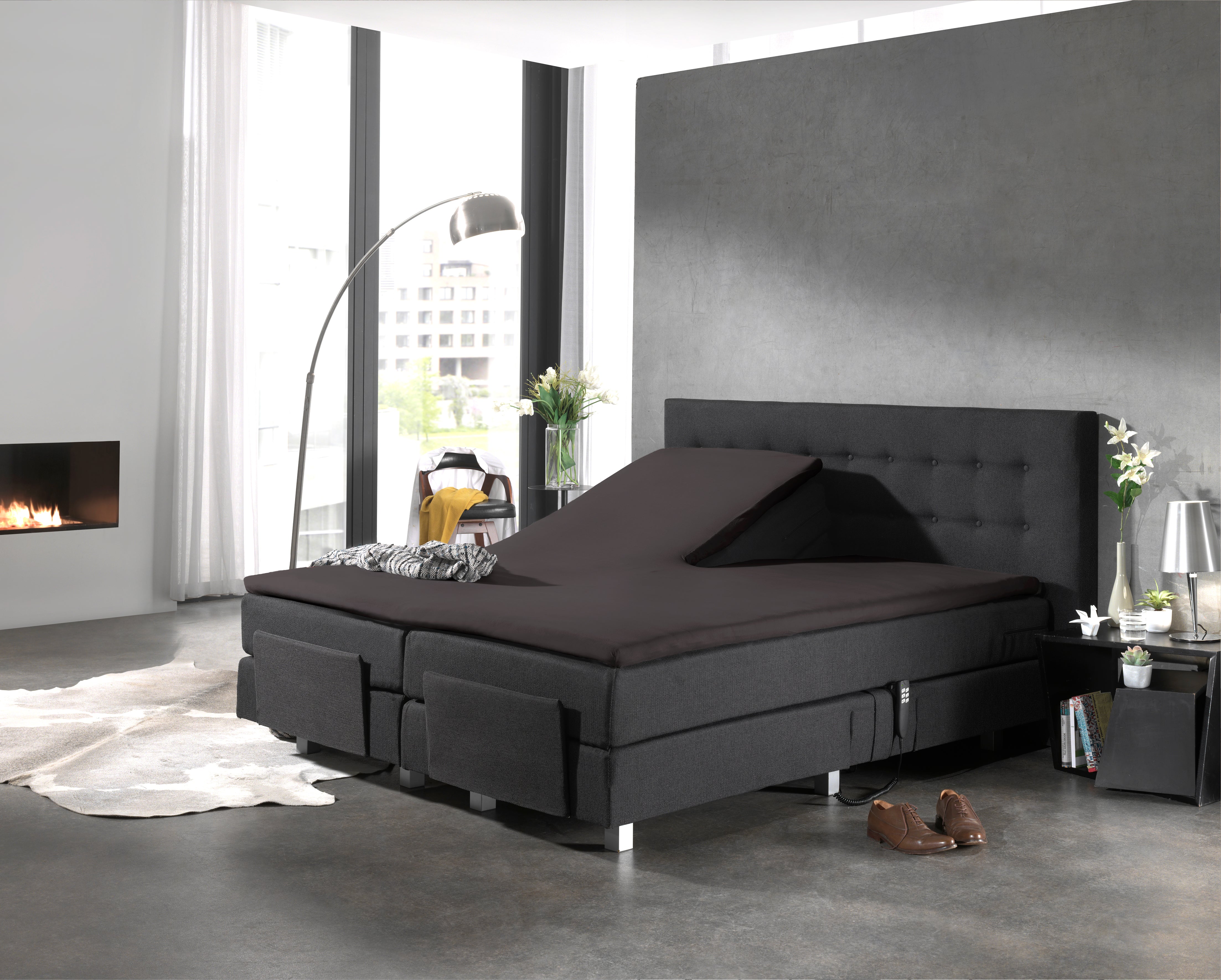 Split Topper Cotton Fitted Sheet Anthracite - Wonderfully Soft - Suitable for Box Springs and Mattresses - High-quality smooth cotton