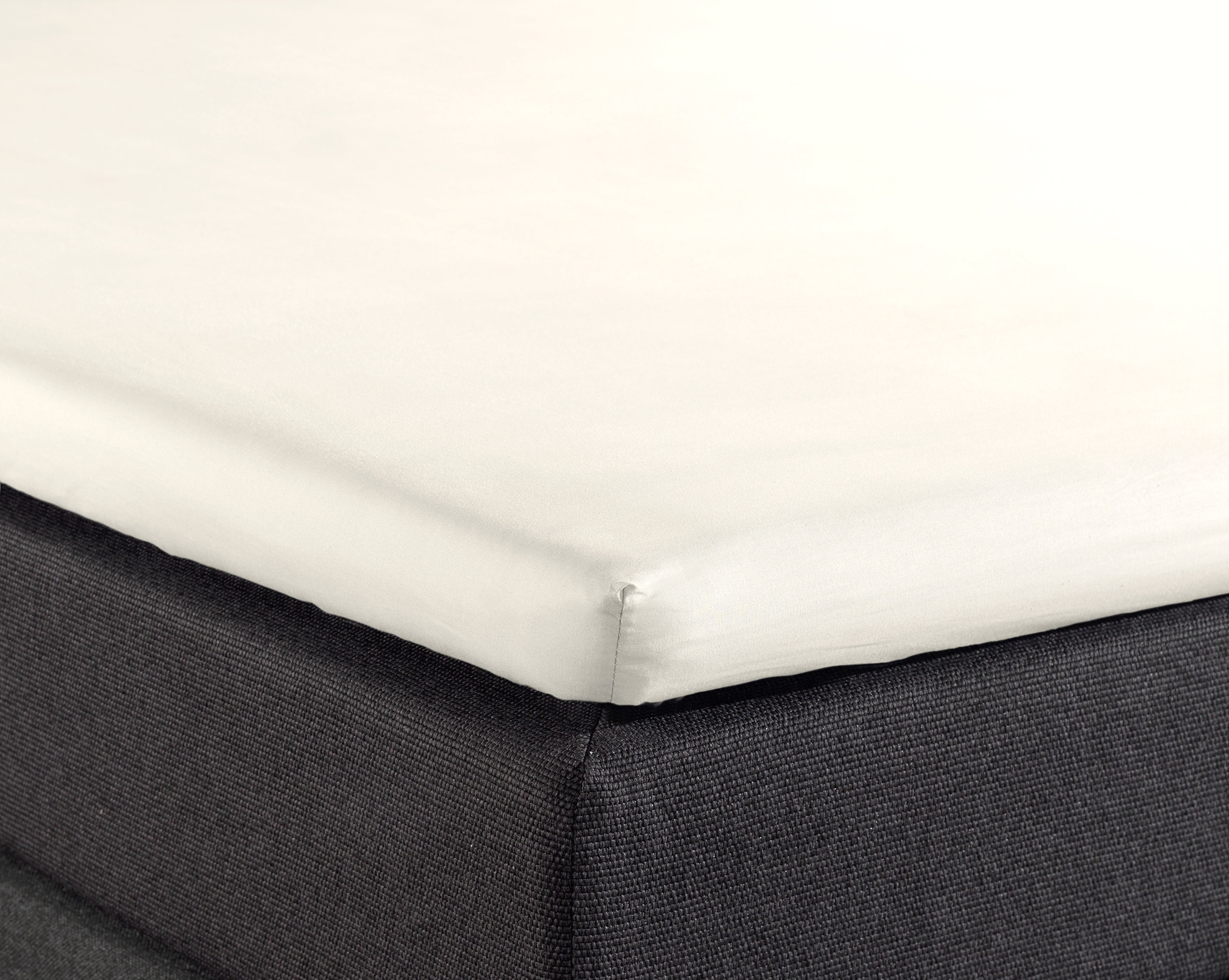 Split Topper Cotton Fitted Sheet Cream - Wonderfully Soft - Suitable for Box Springs and Mattresses - High-quality smooth cotton