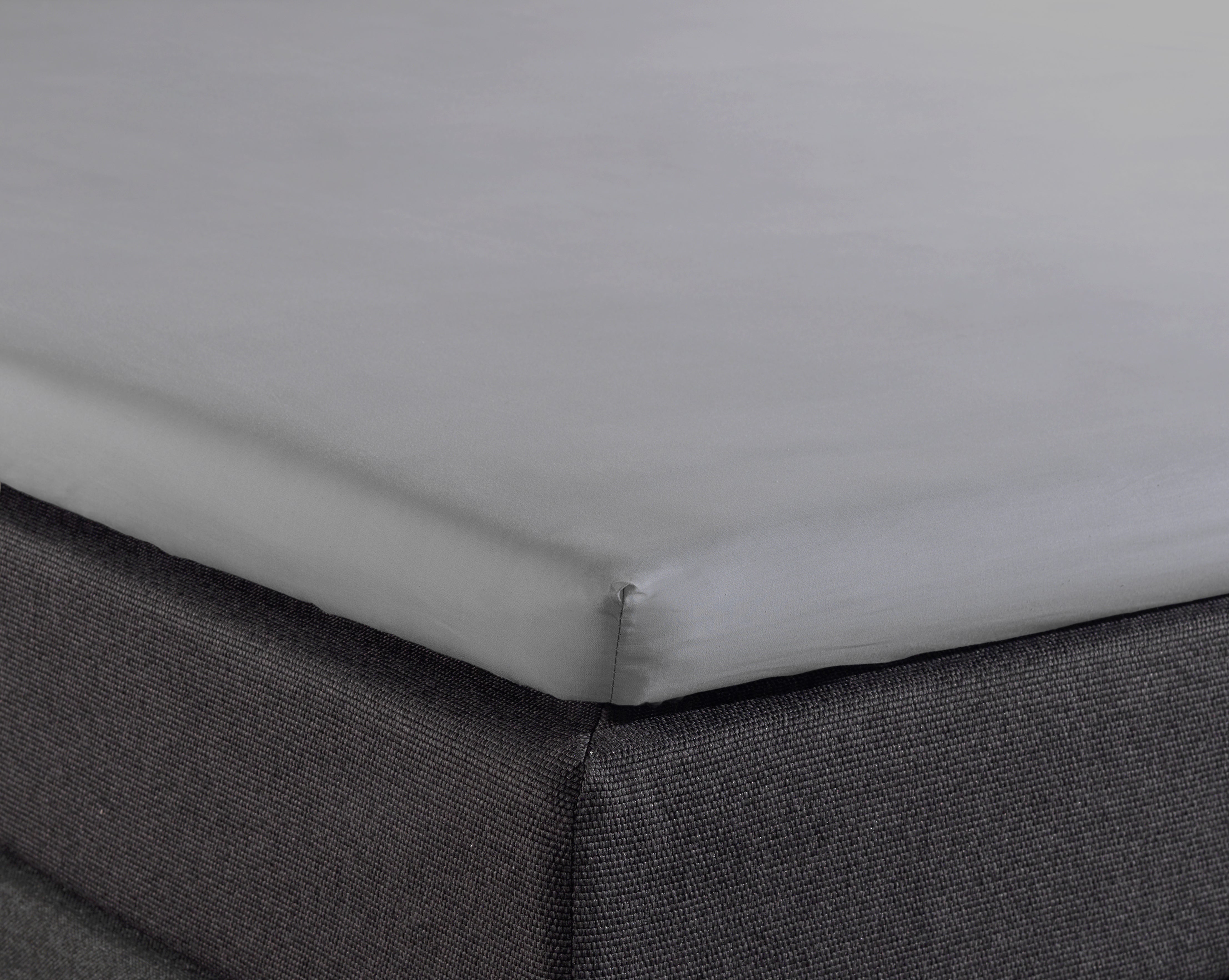 Split Topper Cotton Fitted Sheet Gray - Wonderfully Soft - Suitable for Box Springs and Mattresses - High-quality smooth cotton