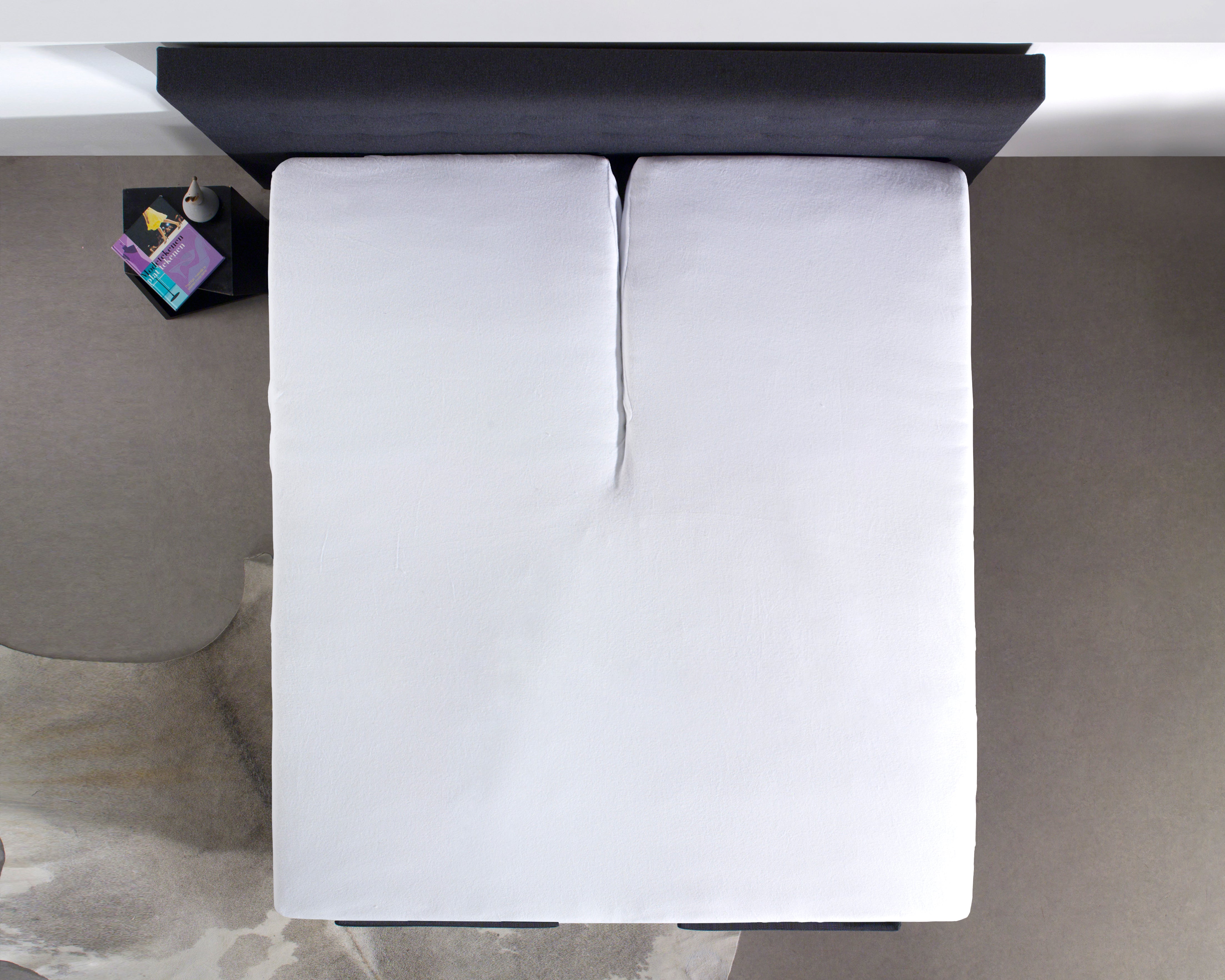 Split Topper Cotton Fitted Sheet White - Wonderfully Soft - Suitable for Box Springs and Mattresses - High-quality smooth cotton