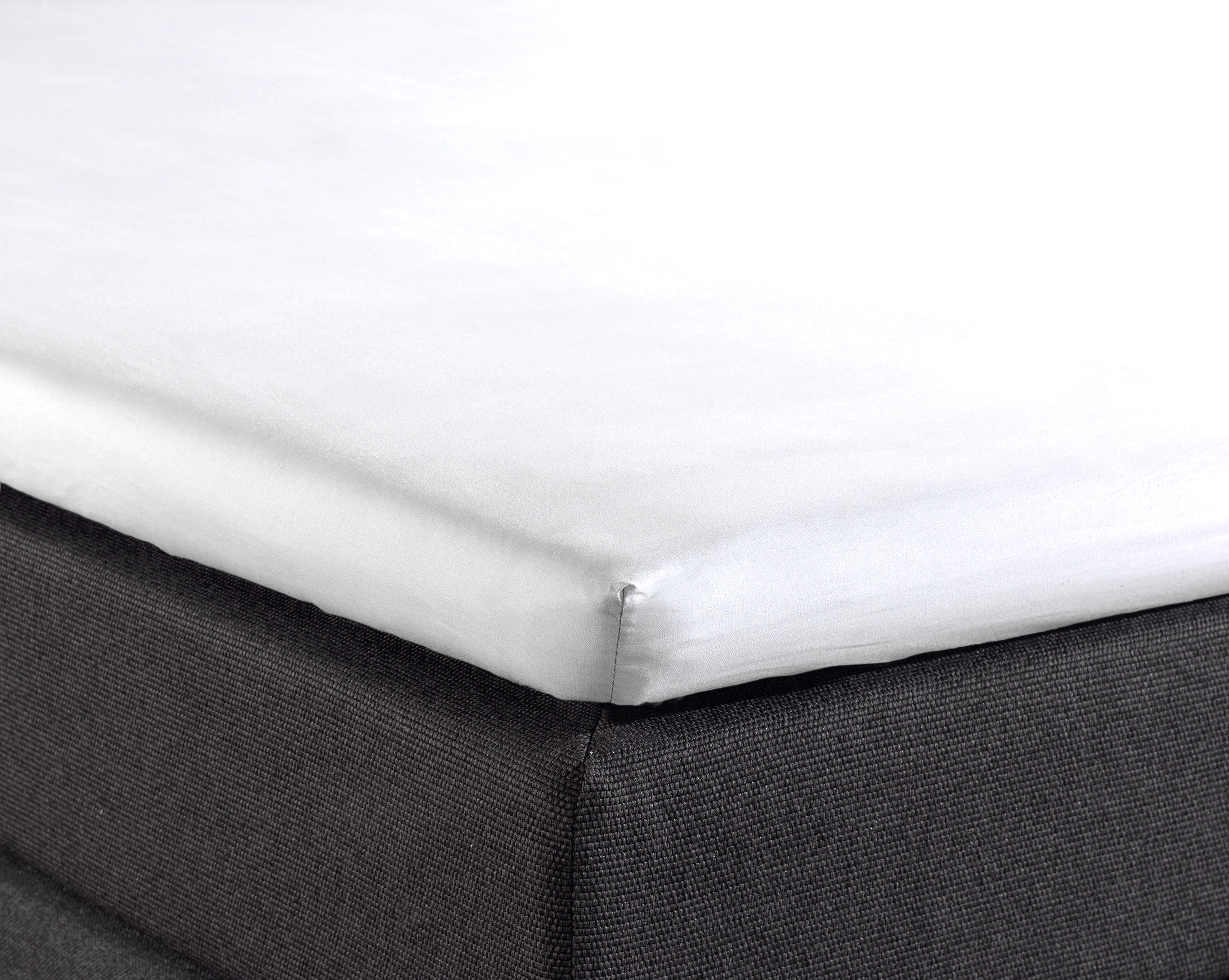 Split Topper Cotton Fitted Sheet White - Wonderfully Soft - Suitable for Box Springs and Mattresses - High-quality smooth cotton