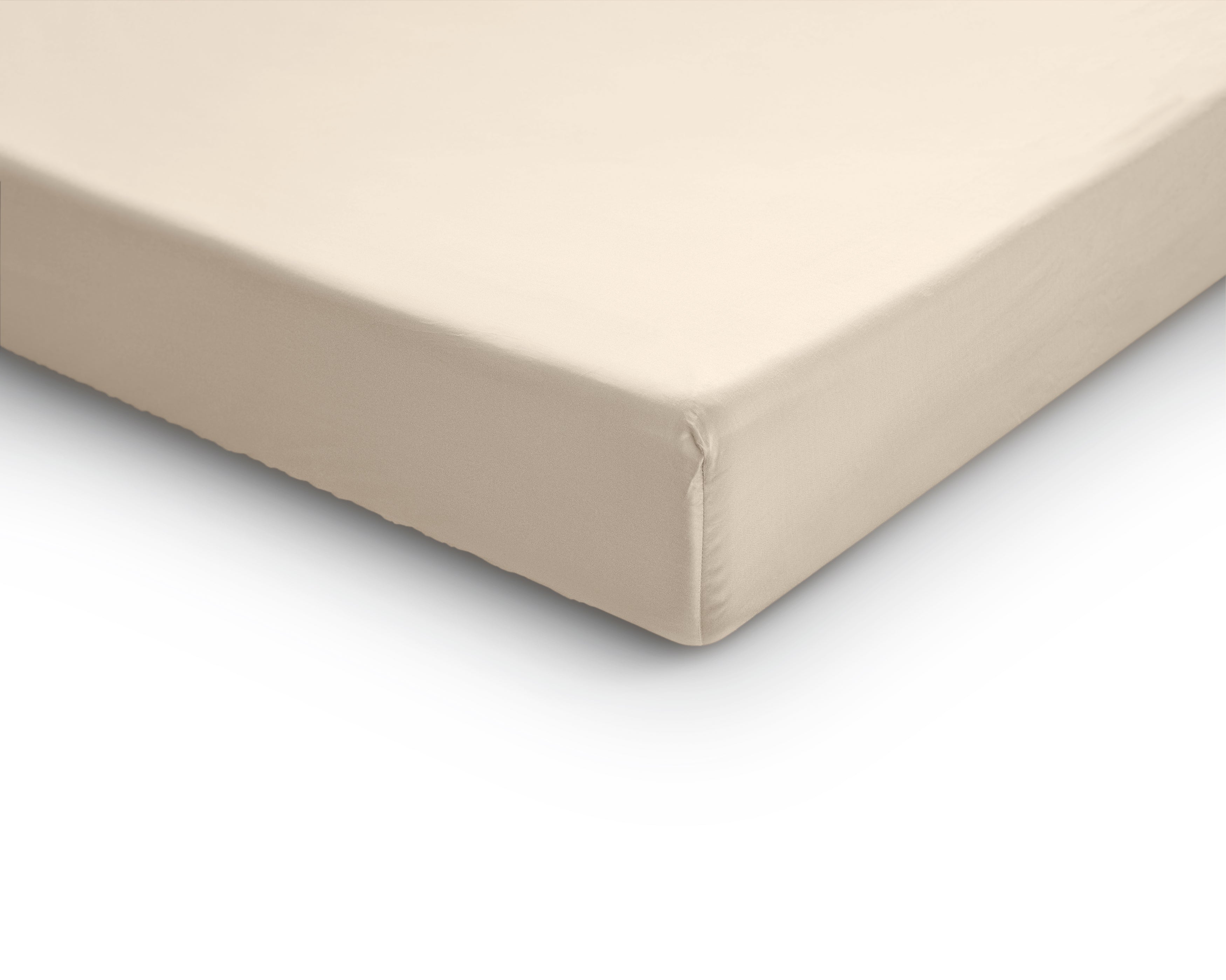 Split Topper Satin Fitted Sheet Sand - Reactive washed - Soft, smooth, breathable and has a light sheen - Free from harmful substances and skin-friendly
