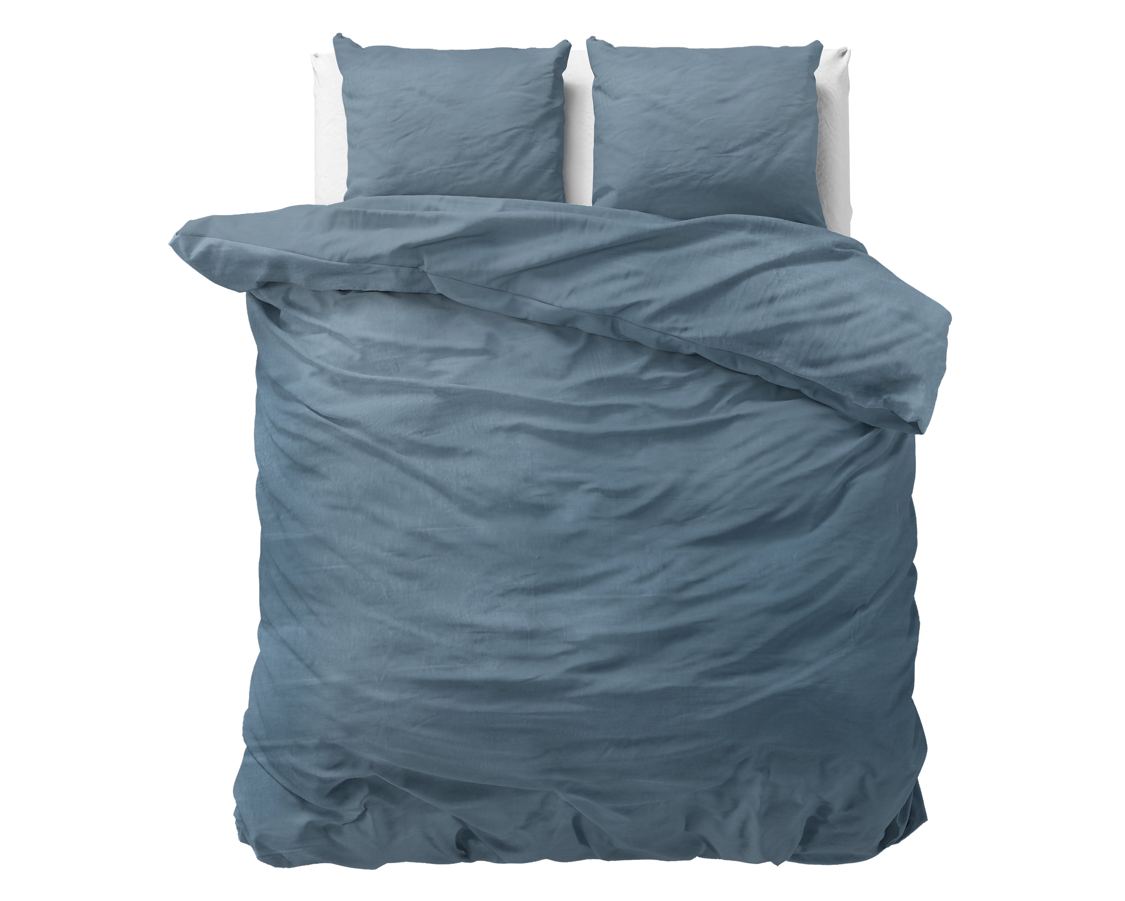 Stone washed Blauw Dekbedovertrek