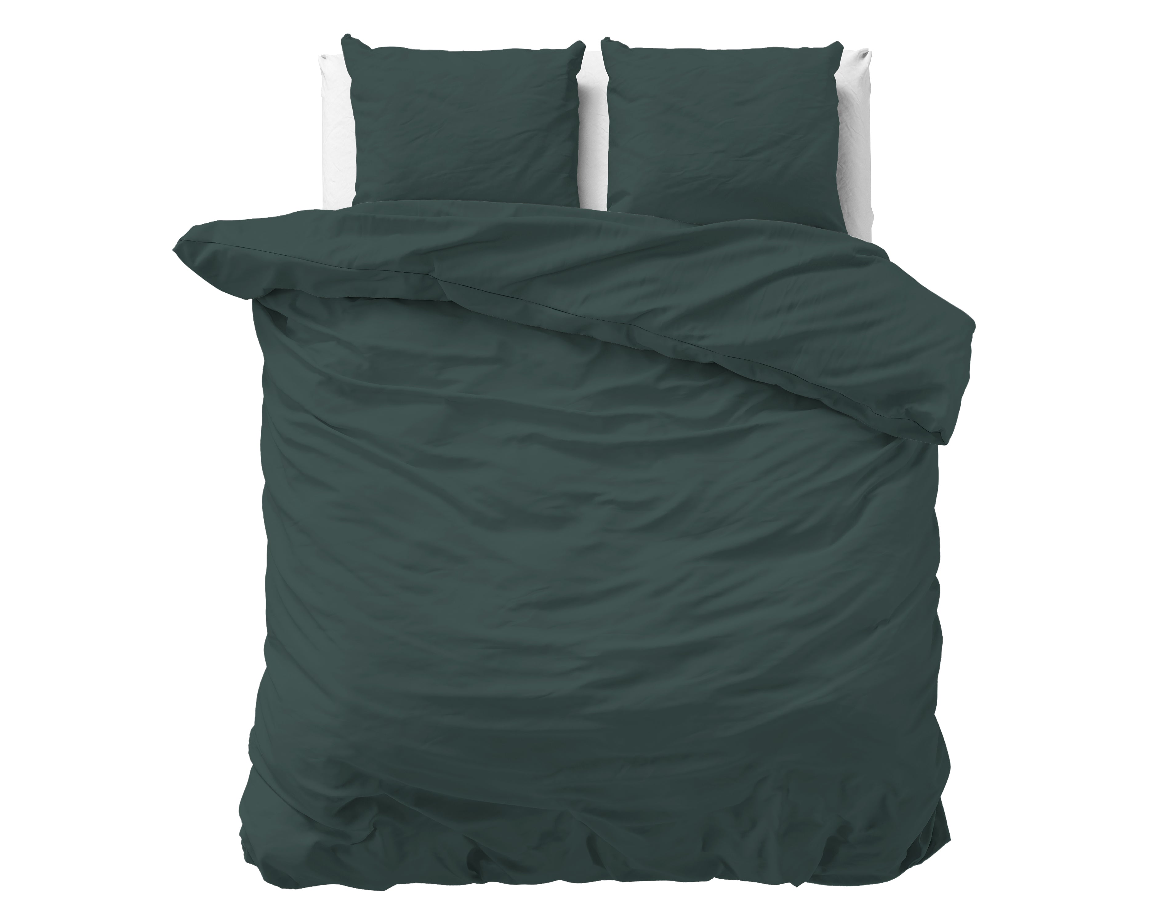 Stone washed Donker Groen Dekbedovertrek