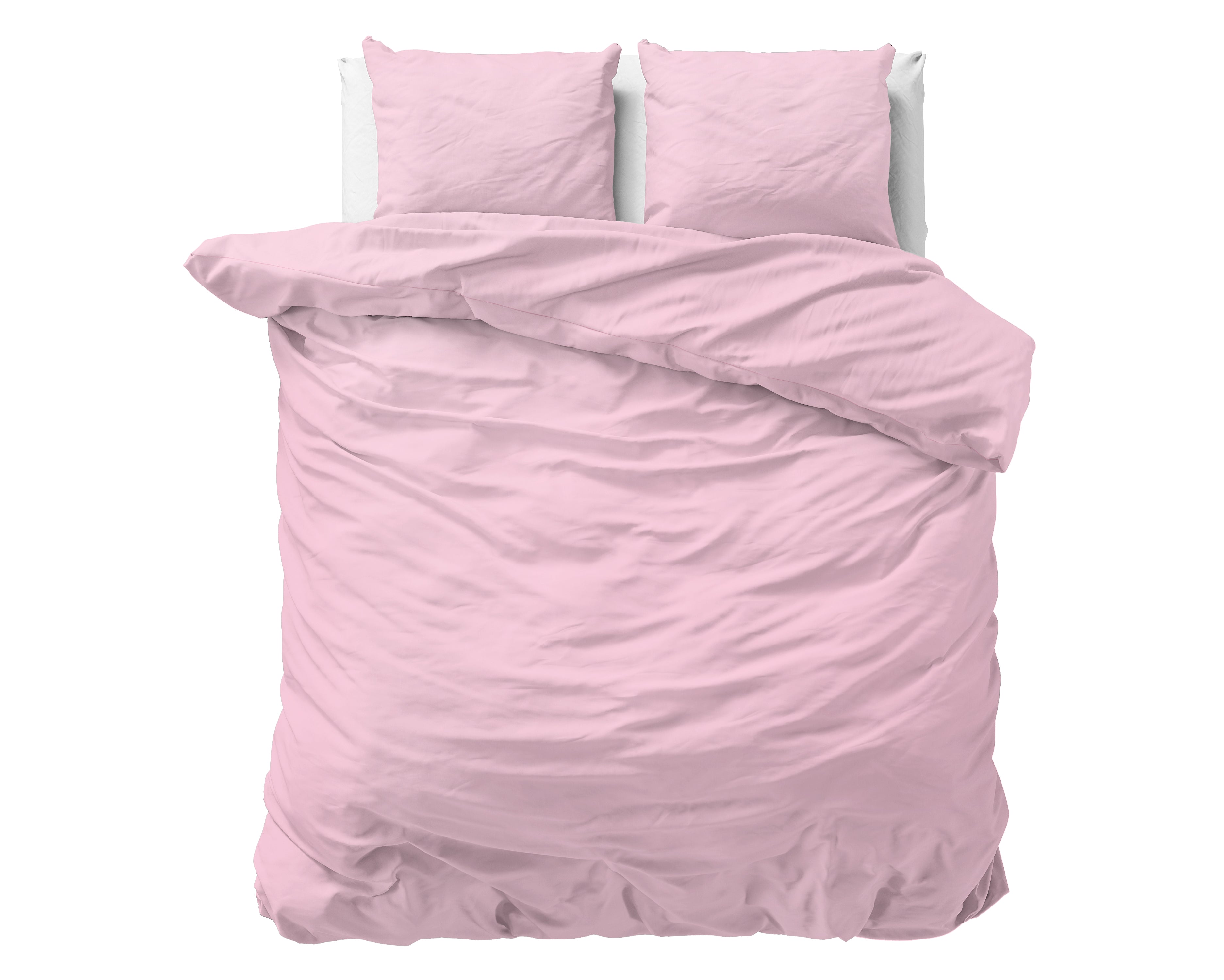 Stone washed Roze Dekbedovertrek