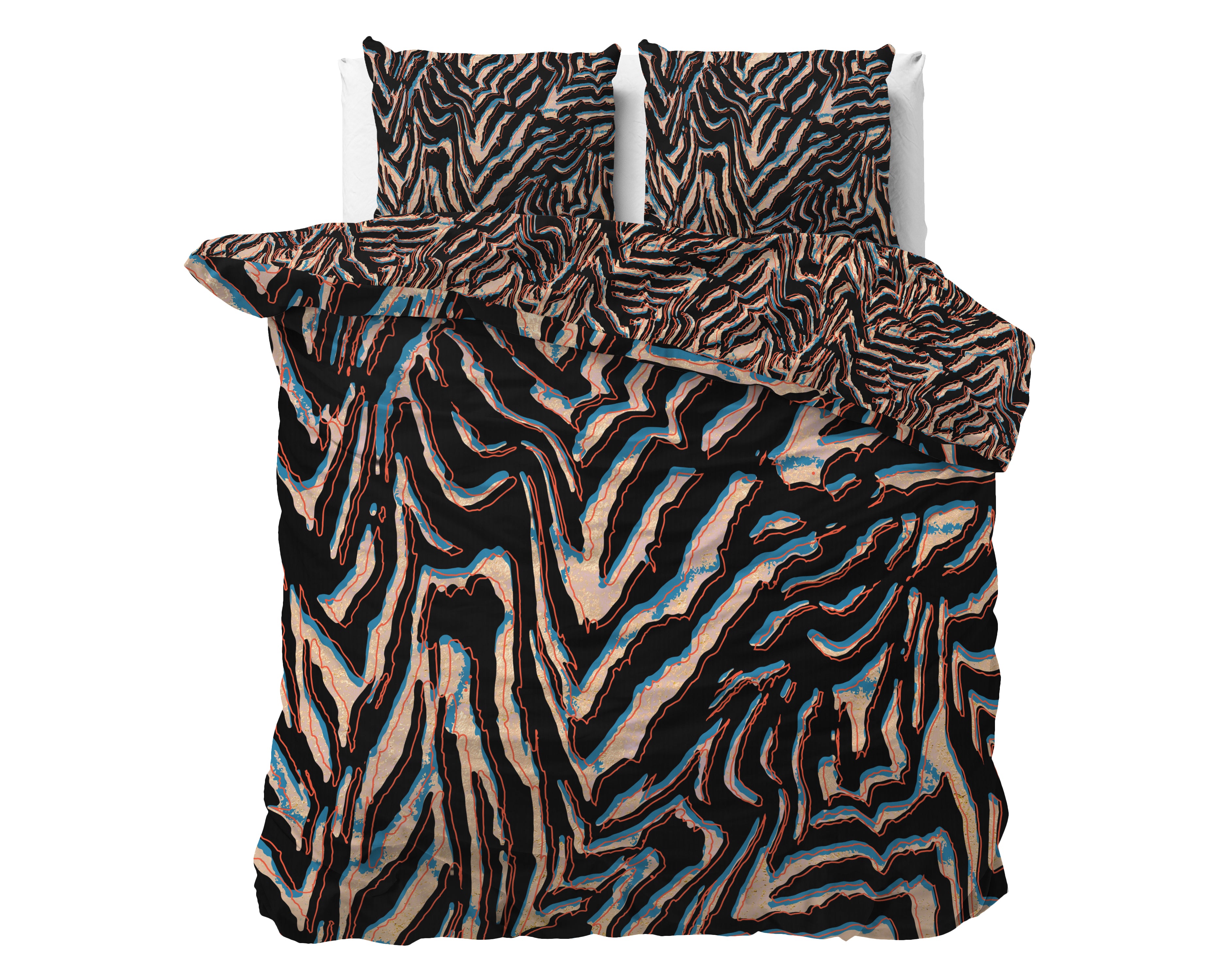 Tansy Multi Dekbedovertrek - Luxe Satijn - Hoge kwaliteit - Trendy prints