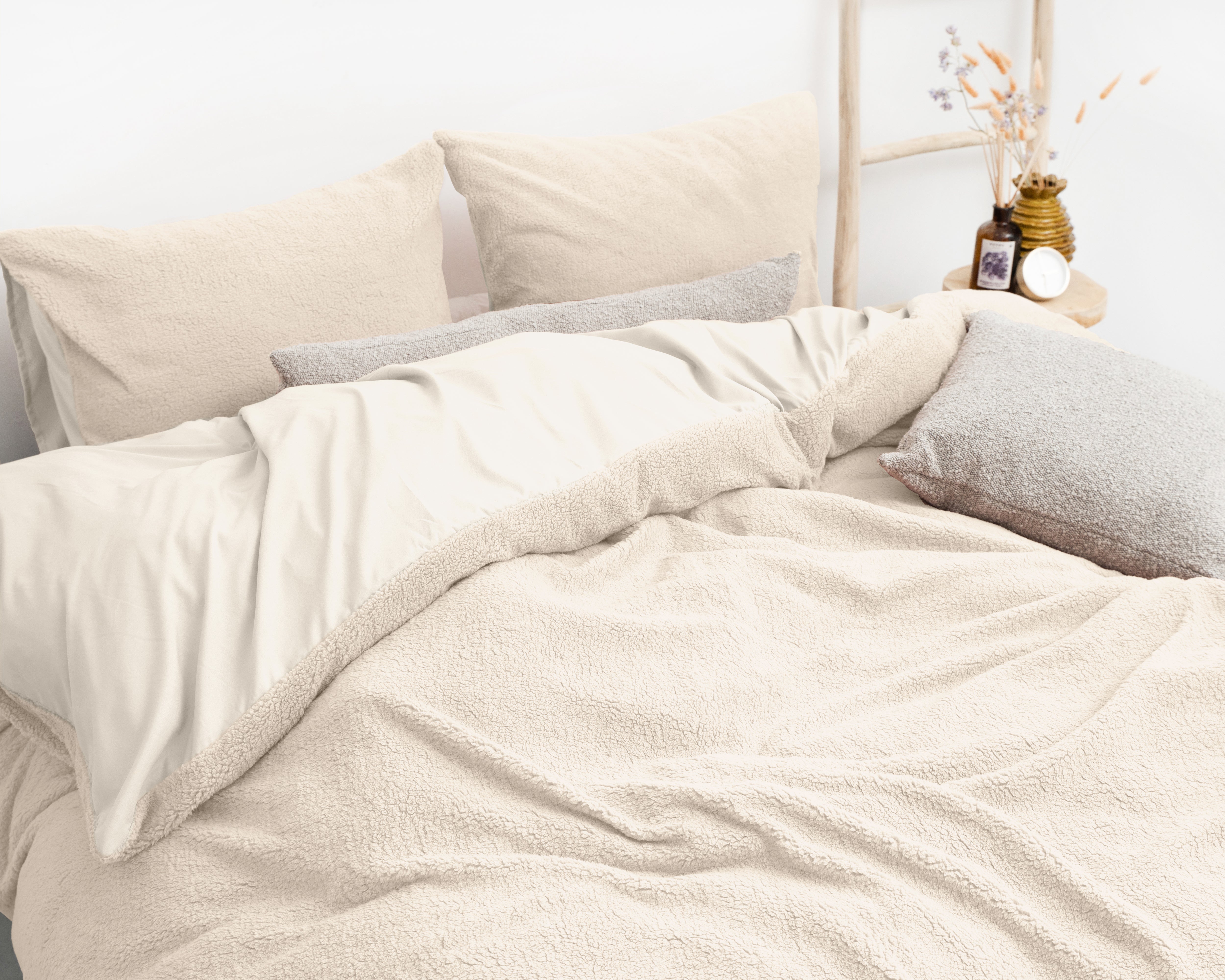 Teddy Duvet Cover Cream - Cuddly night's sleep - Soft and warm - Warm and luxurious feeling