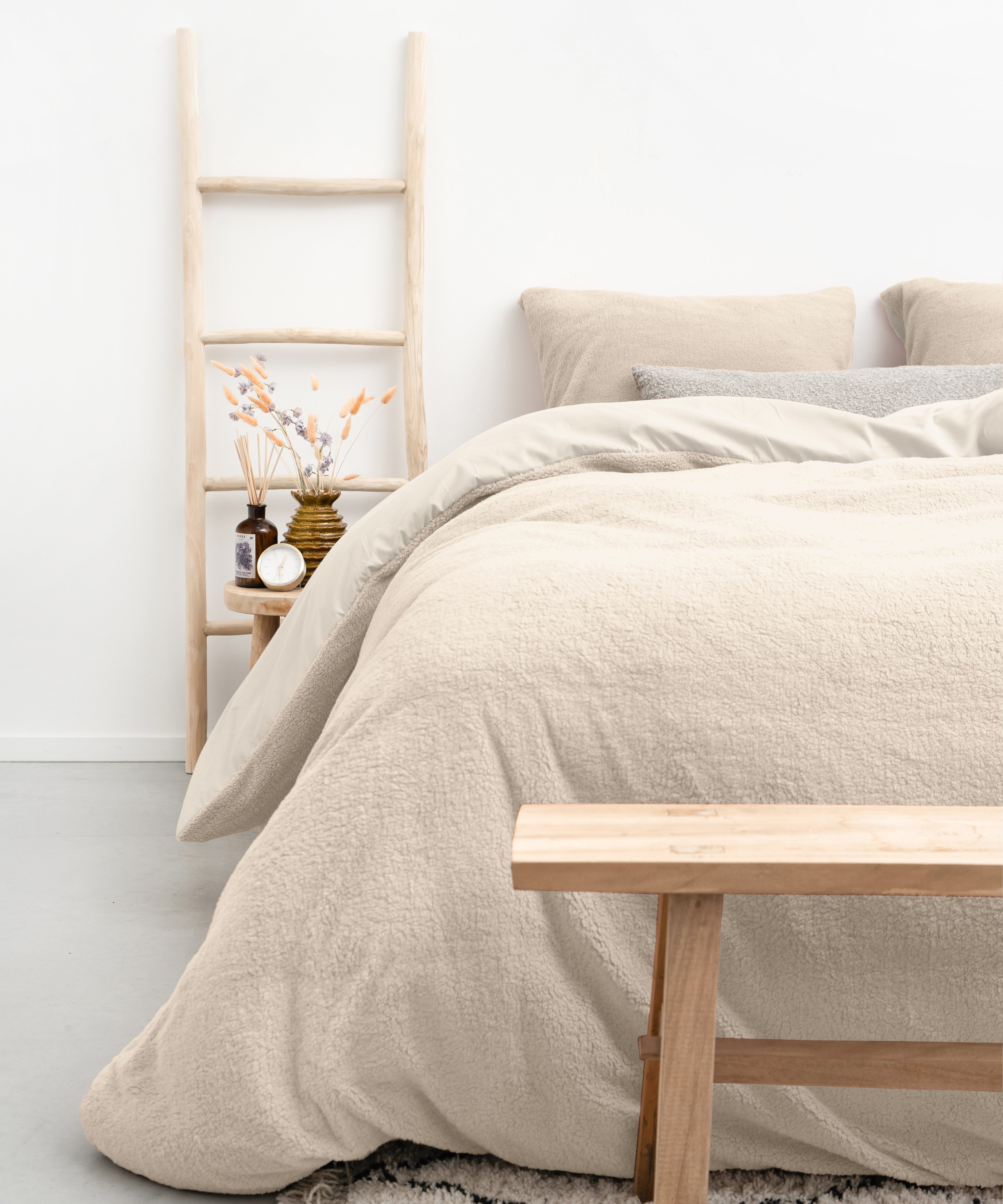 Teddy Duvet Cover Cream - Cuddly night's sleep - Soft and warm - Warm and luxurious feeling