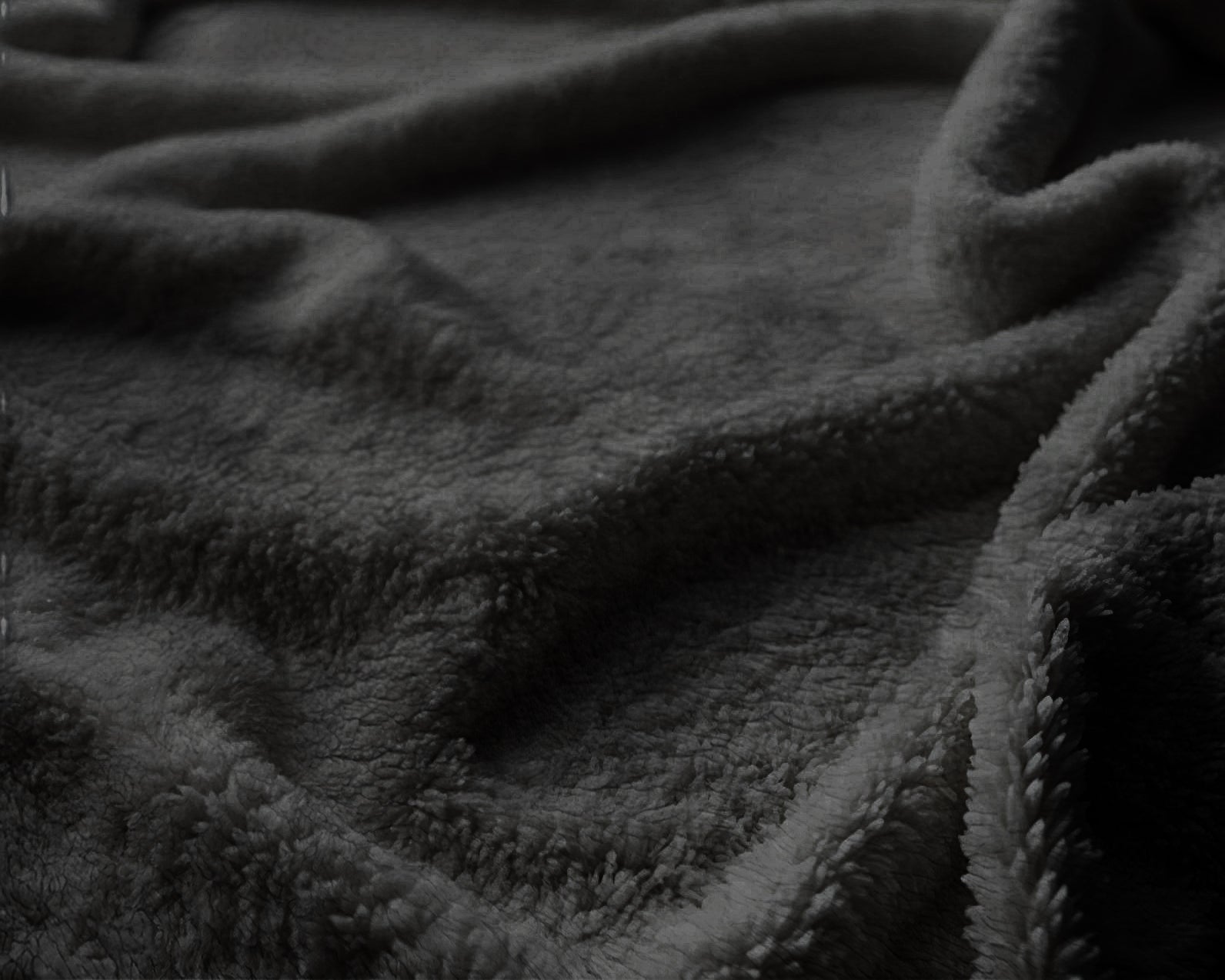 Teddy Curtains Black Out Black - Choice of rings or hooks - Blackout curtains - Trendy teddy fabric