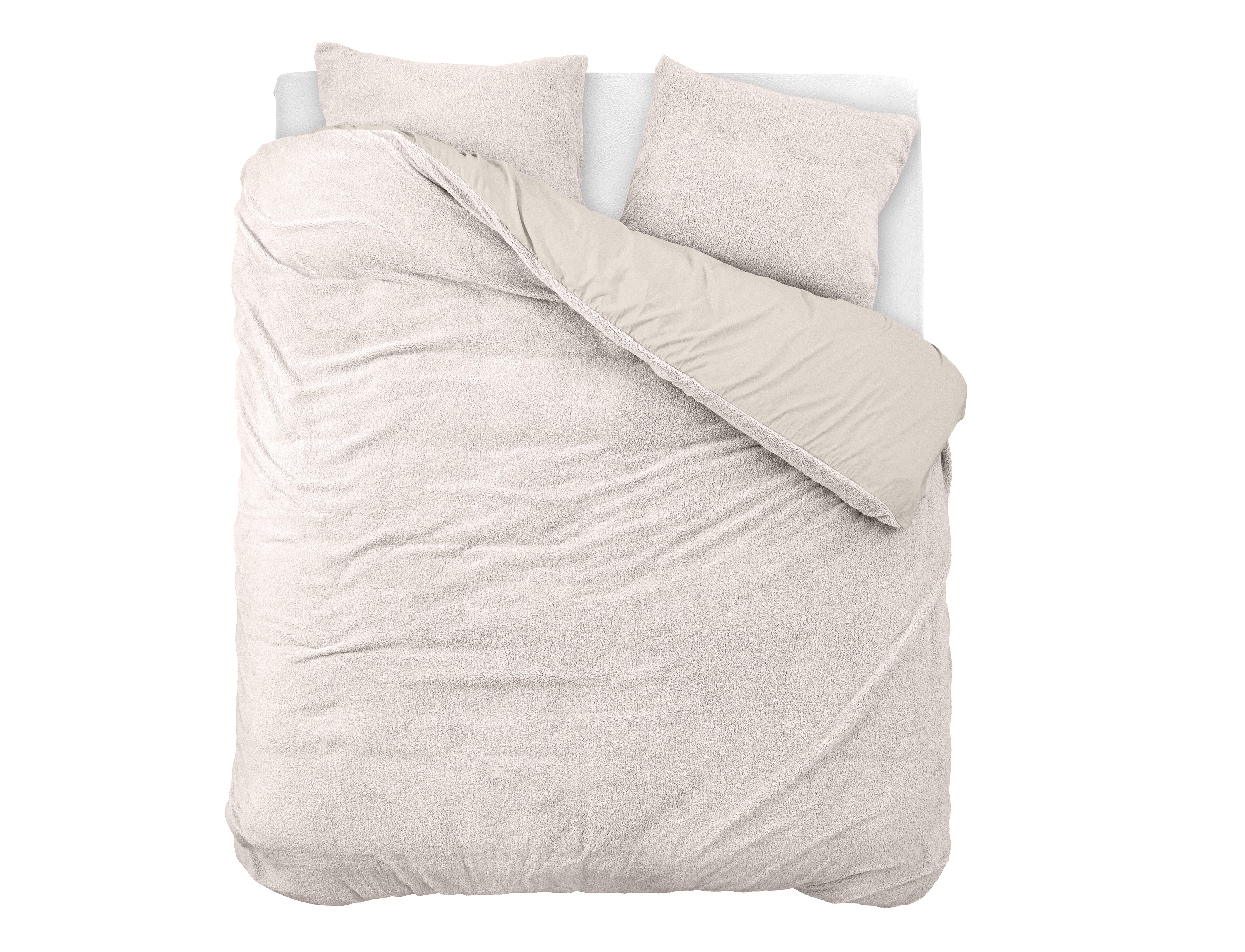 Teddy Cotton Duvet Cover Taupe - Cooling underside - 100% breathable cotton - Cuddly night's sleep