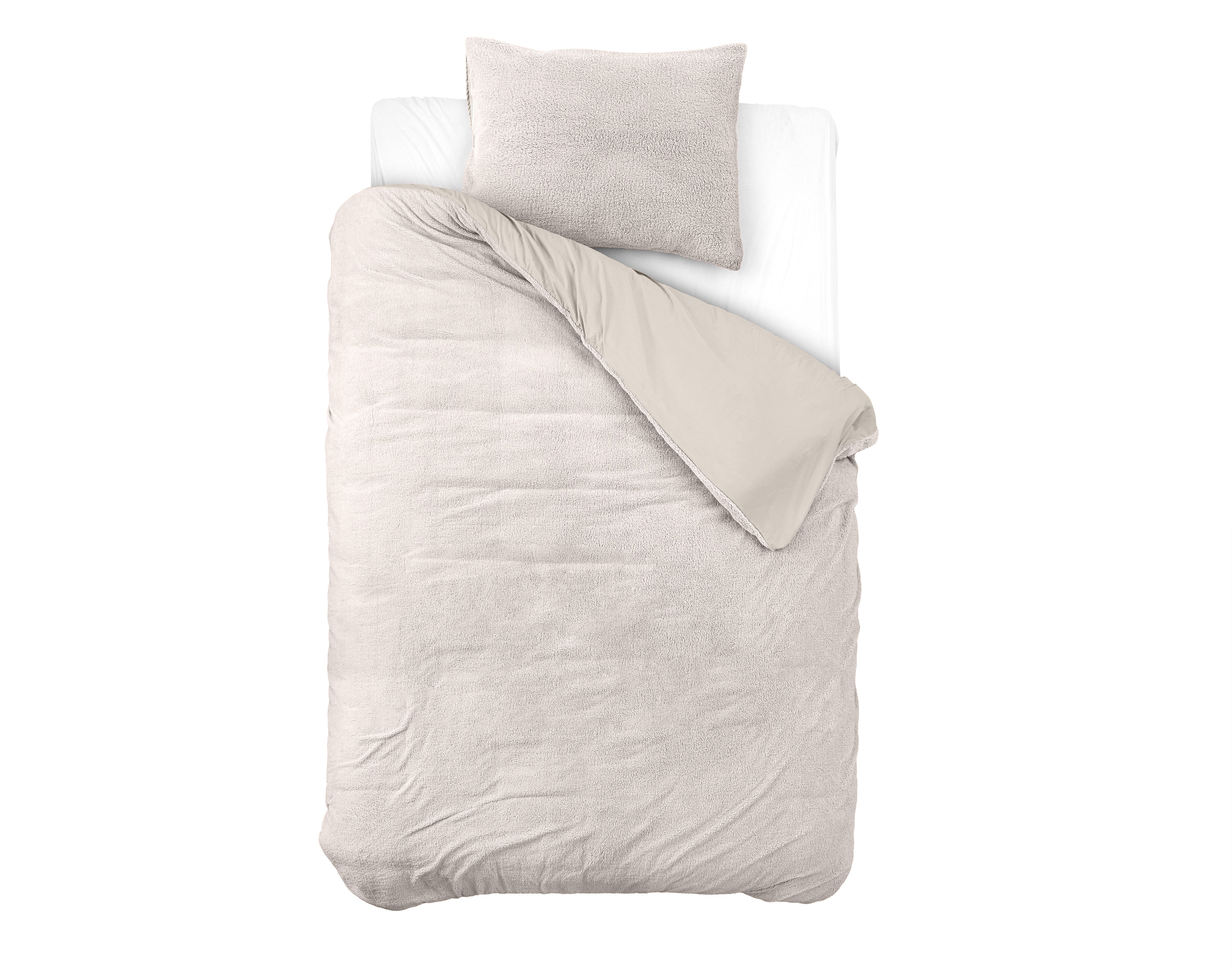 Teddy Cotton Duvet Cover Taupe - Cooling underside - 100% breathable cotton - Cuddly night's sleep