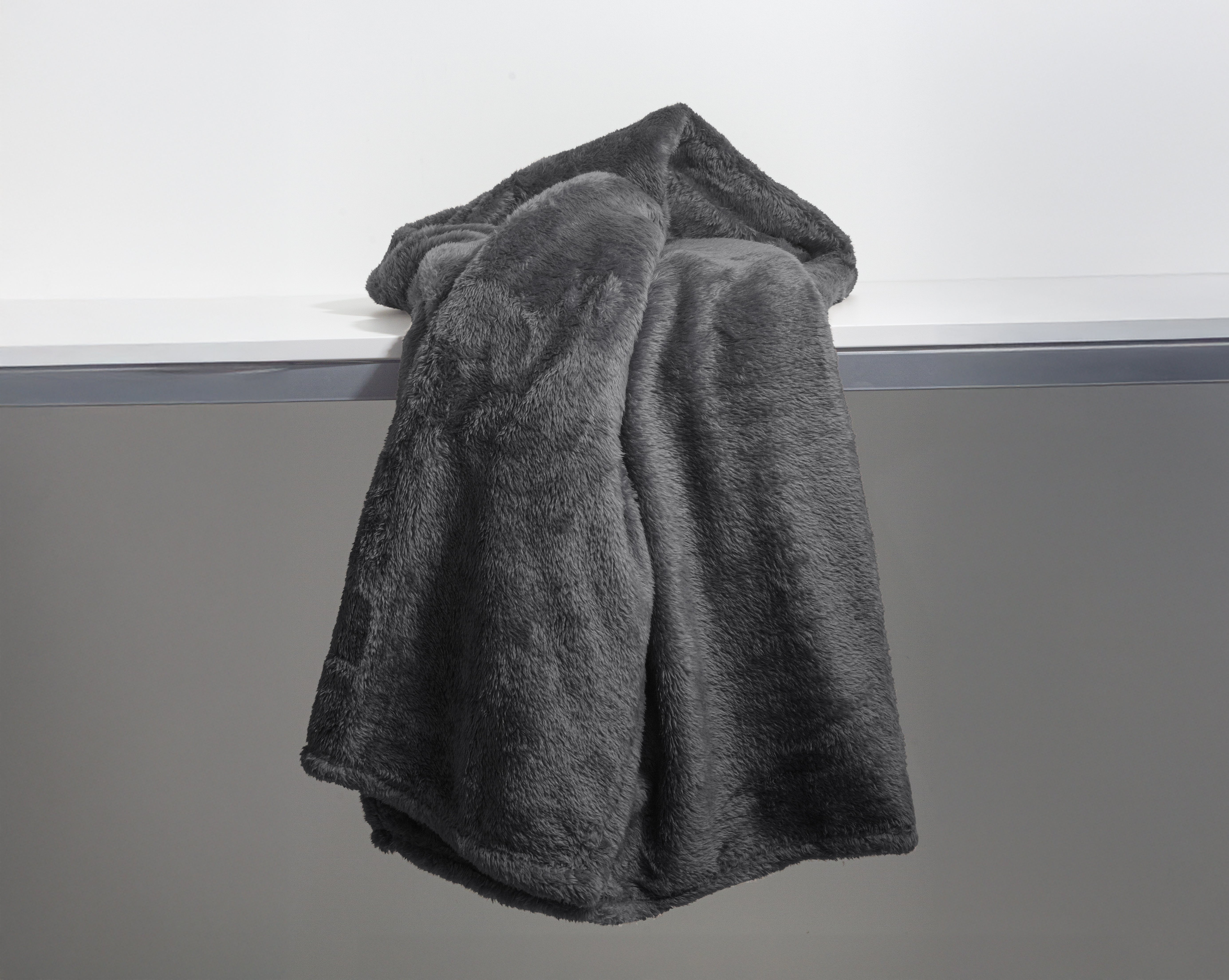 Teddy plaid Antraciet 150 x 200 cm