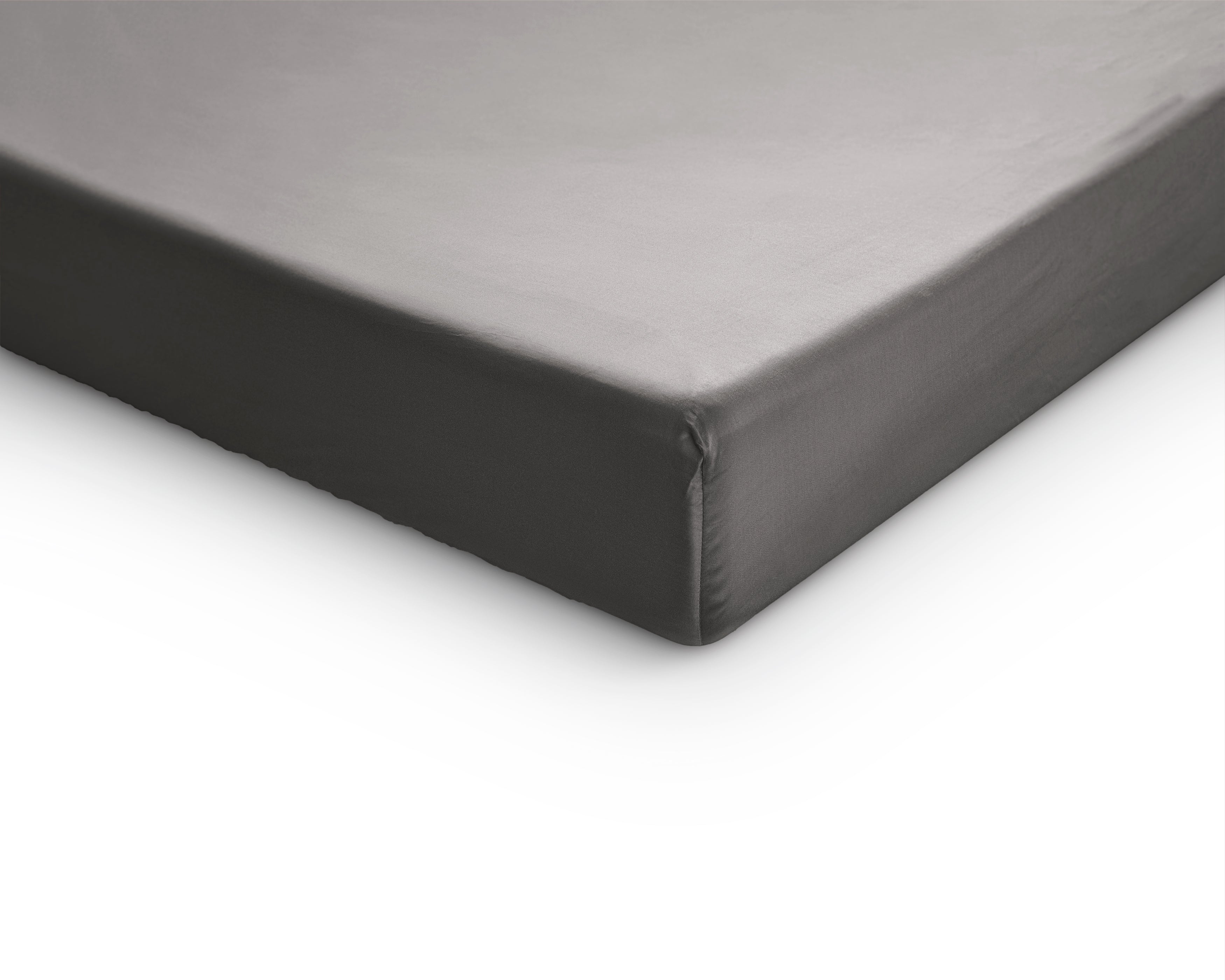 Topper Hoeslaken Katoen Satijn Grijs