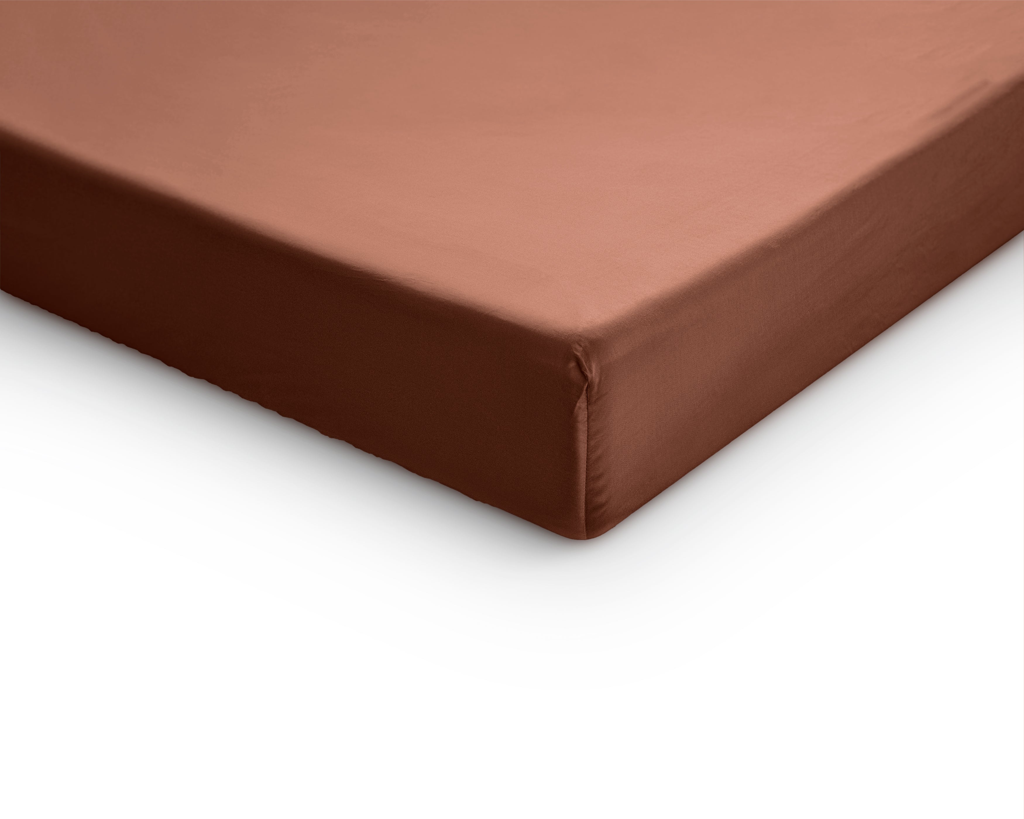 Topper Satin Fitted Sheet Brown - Reactive washed - Soft, smooth, breathable and has a light sheen - Free from harmful substances and skin-friendly