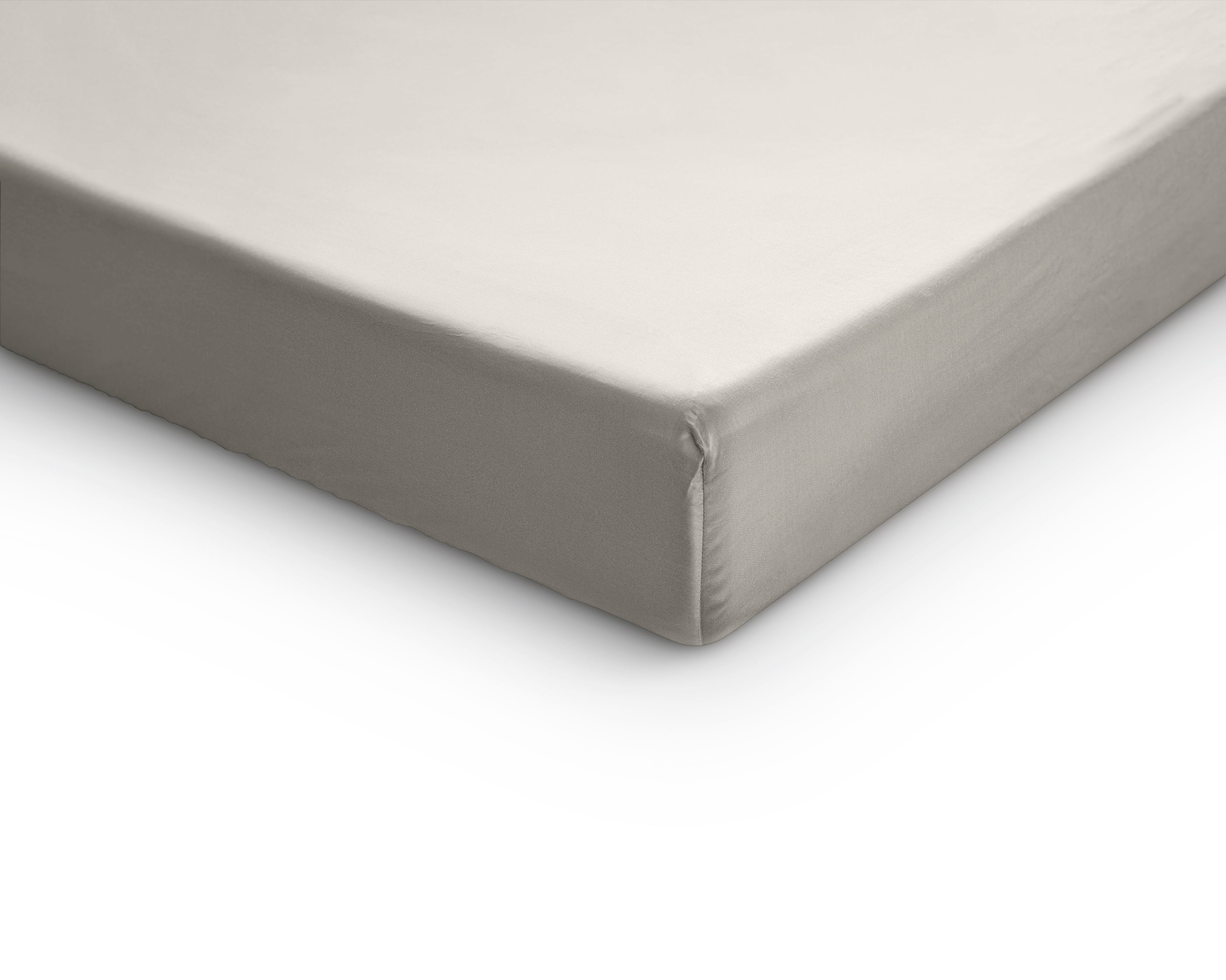Topper Satin Fitted Sheet Cream - Reactive washed - Soft, smooth, breathable and has a light sheen - Free from harmful substances and skin-friendly