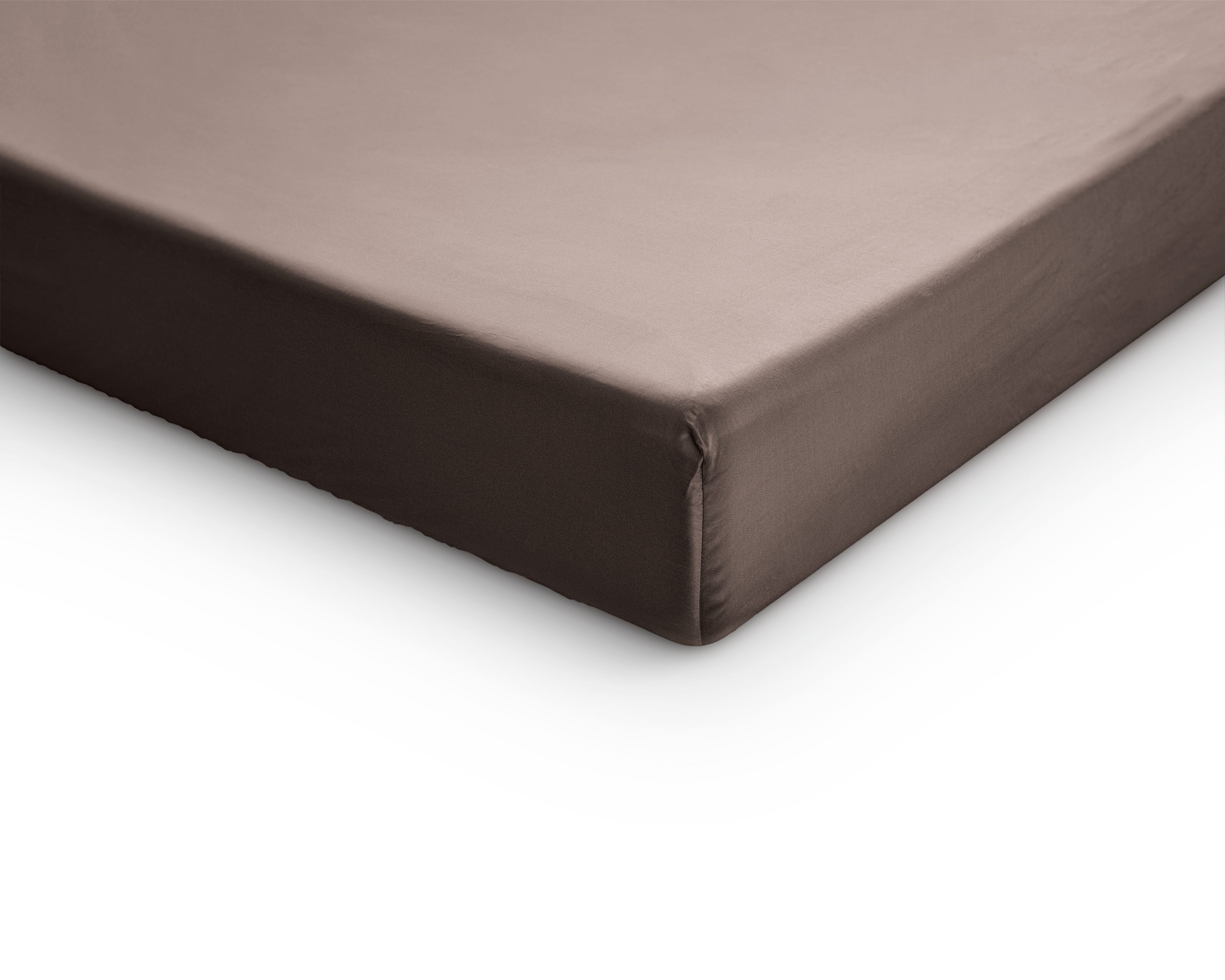 Topper Satin Fitted Sheet Taupe - Reactive washed - Soft, smooth, breathable and has a light sheen - Free from harmful substances and skin-friendly