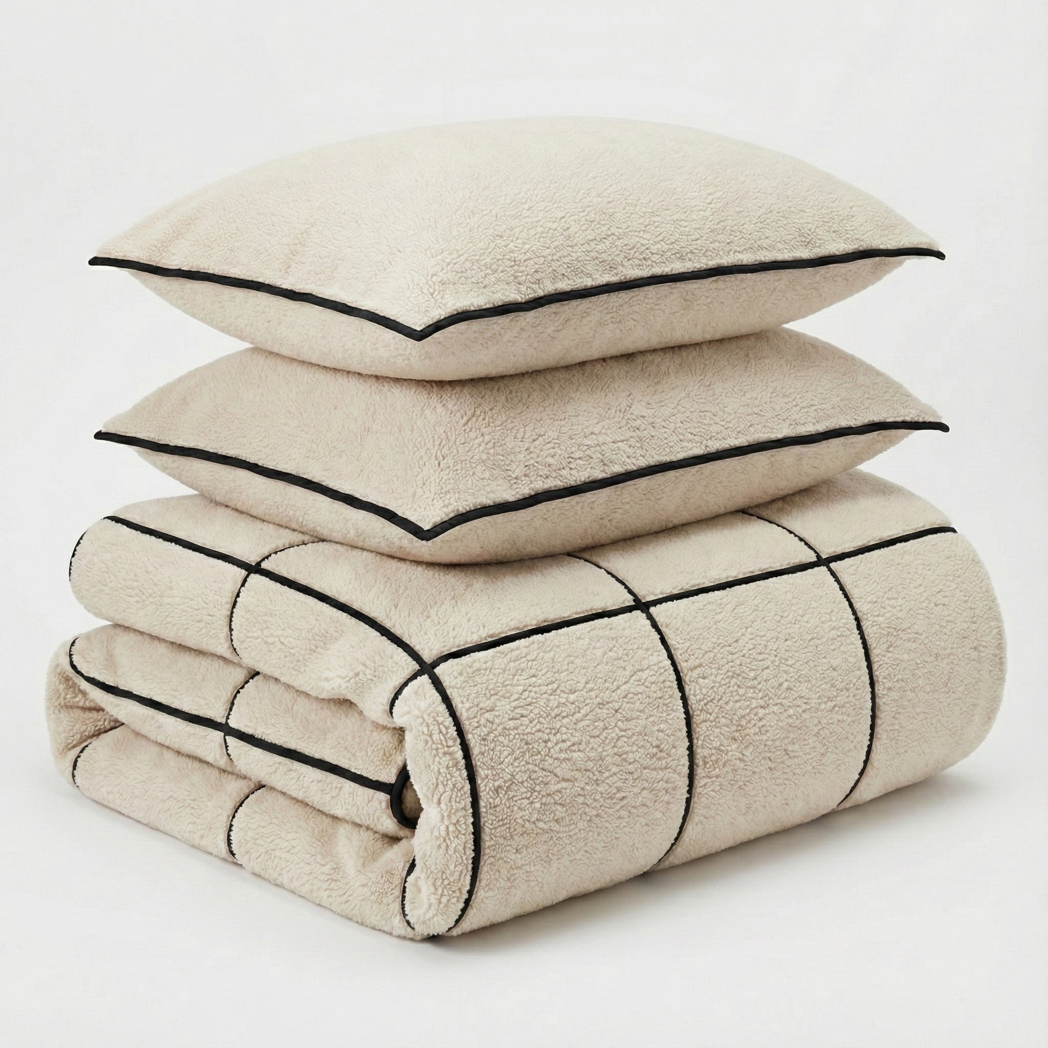 Trim Teddy Dekbedovertrek Beige