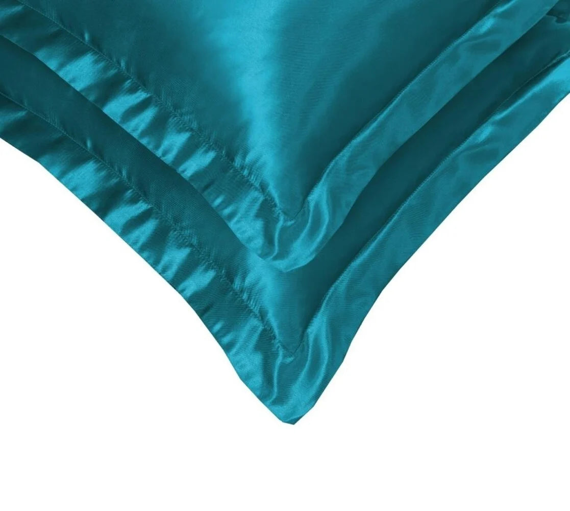 Turquoise Satijnen Kussenslopen | Glanzend Haar & Gezonde Huid – Set van 2