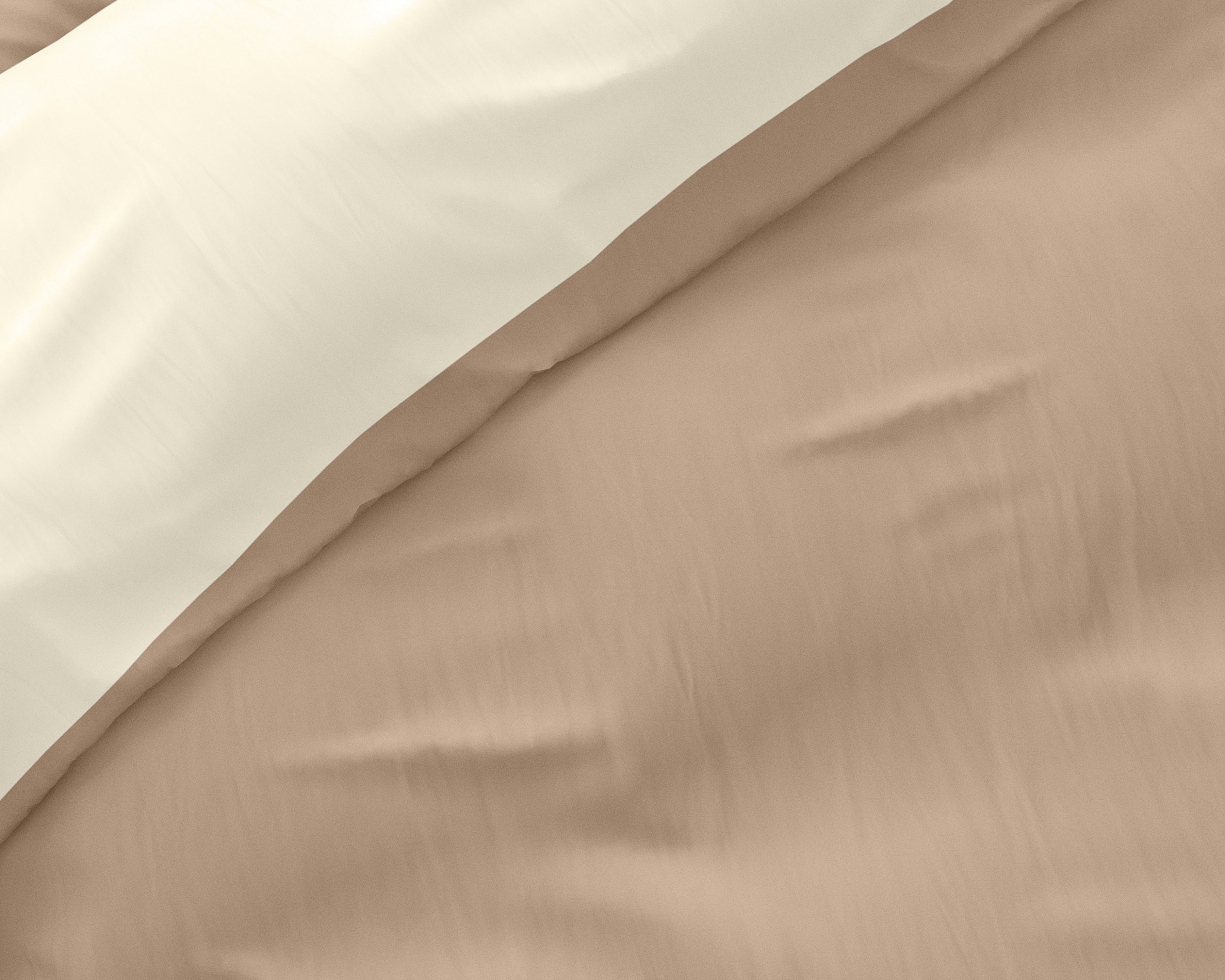 Twin Face Dekbedovertrek Creme/Taupe